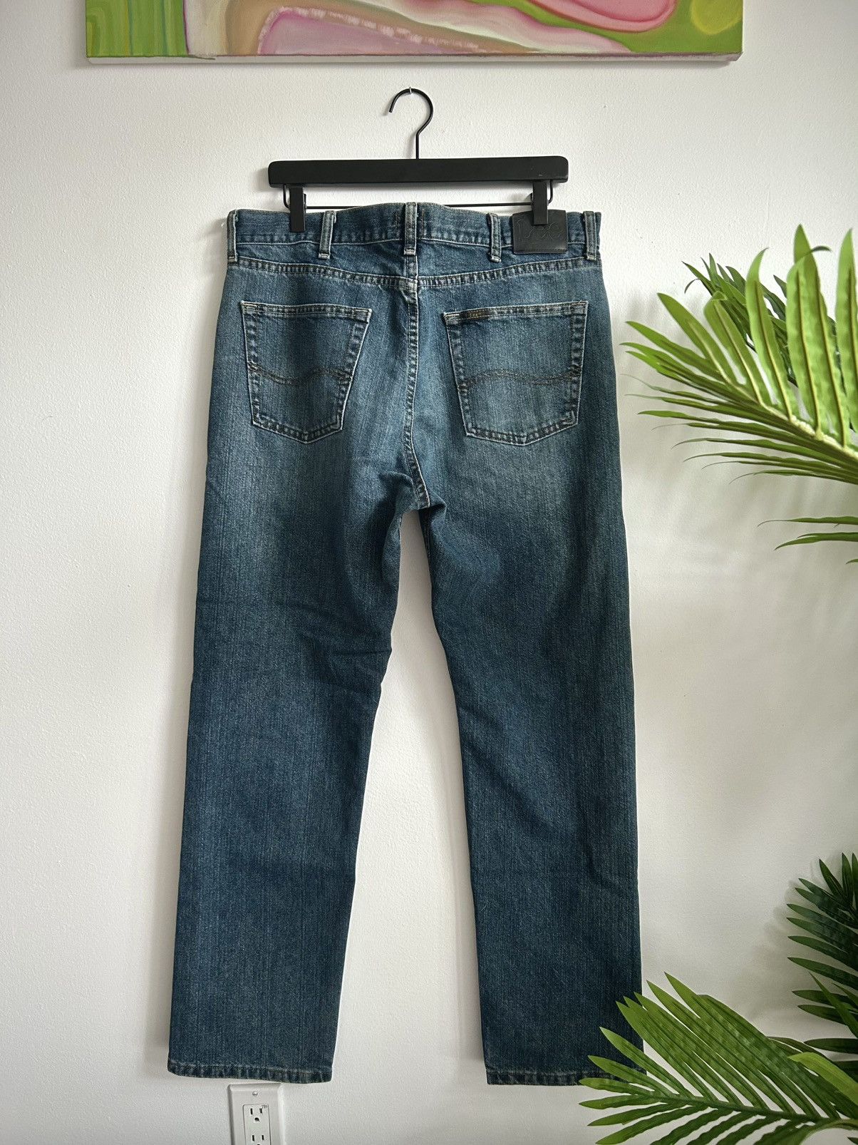 Lee Y2K Lee Denim Medium Wash Whiskered Jeans Size US 36 / EU 52 - 2 Thumbnail