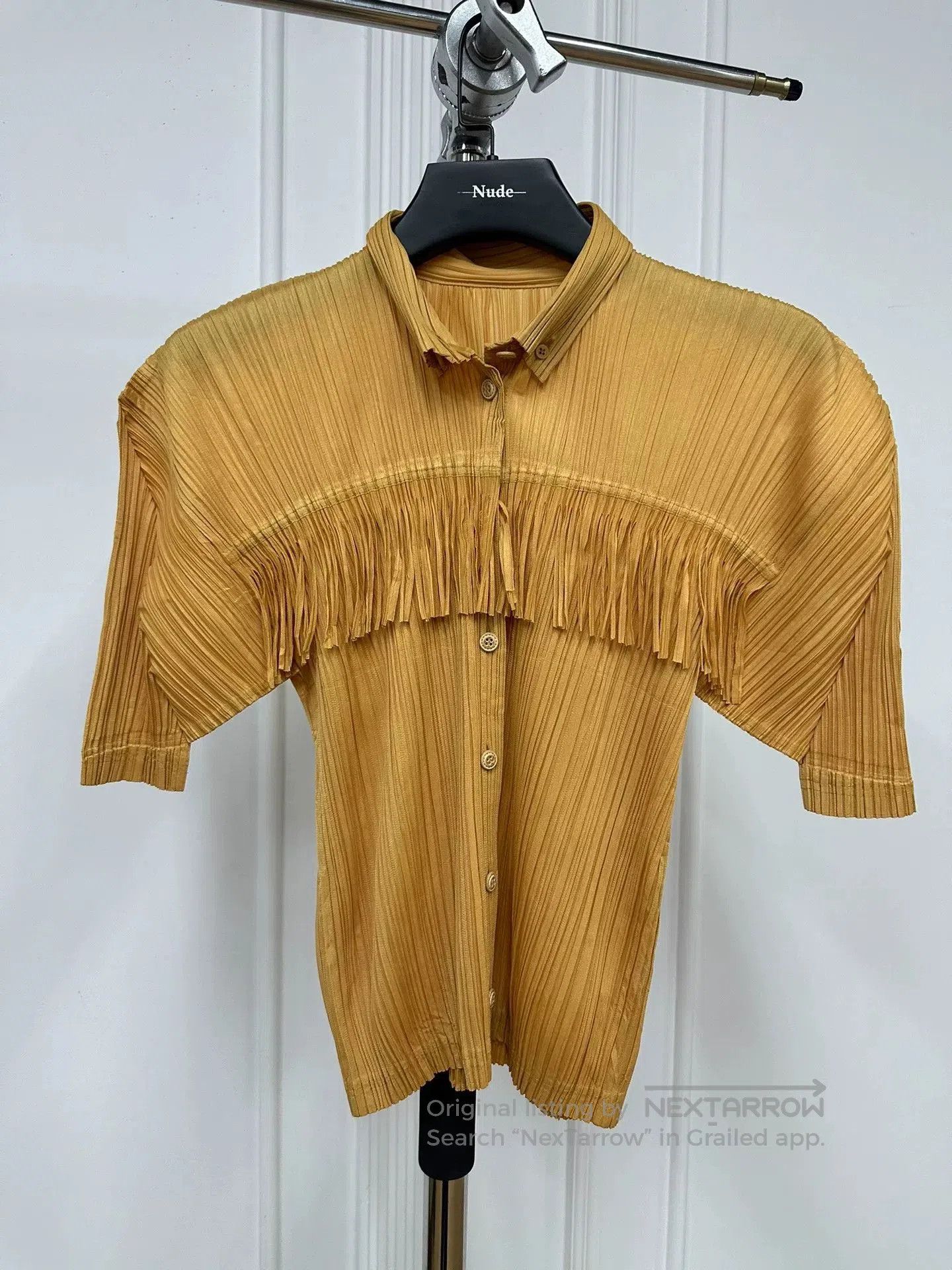 Pleats Please Issey Miyake Pleats Please Issey Miyake Fringed Jacket. Size XL / US 12-14 / IT 48-50 - 1 Thumbnail