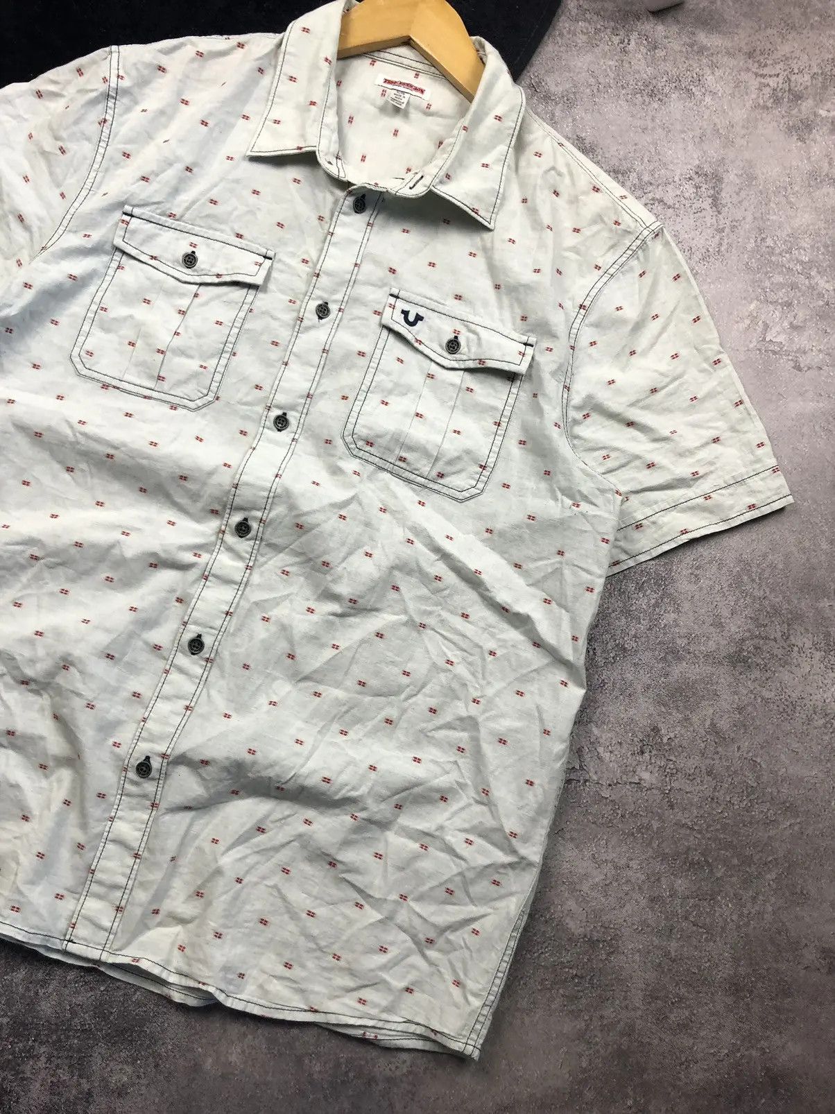True Religion TRUE RELIGION Vintage Monogram Tennis Y2k Shirt Mini Logo Size US XL / EU 56 / 4 - 2 Thumbnail