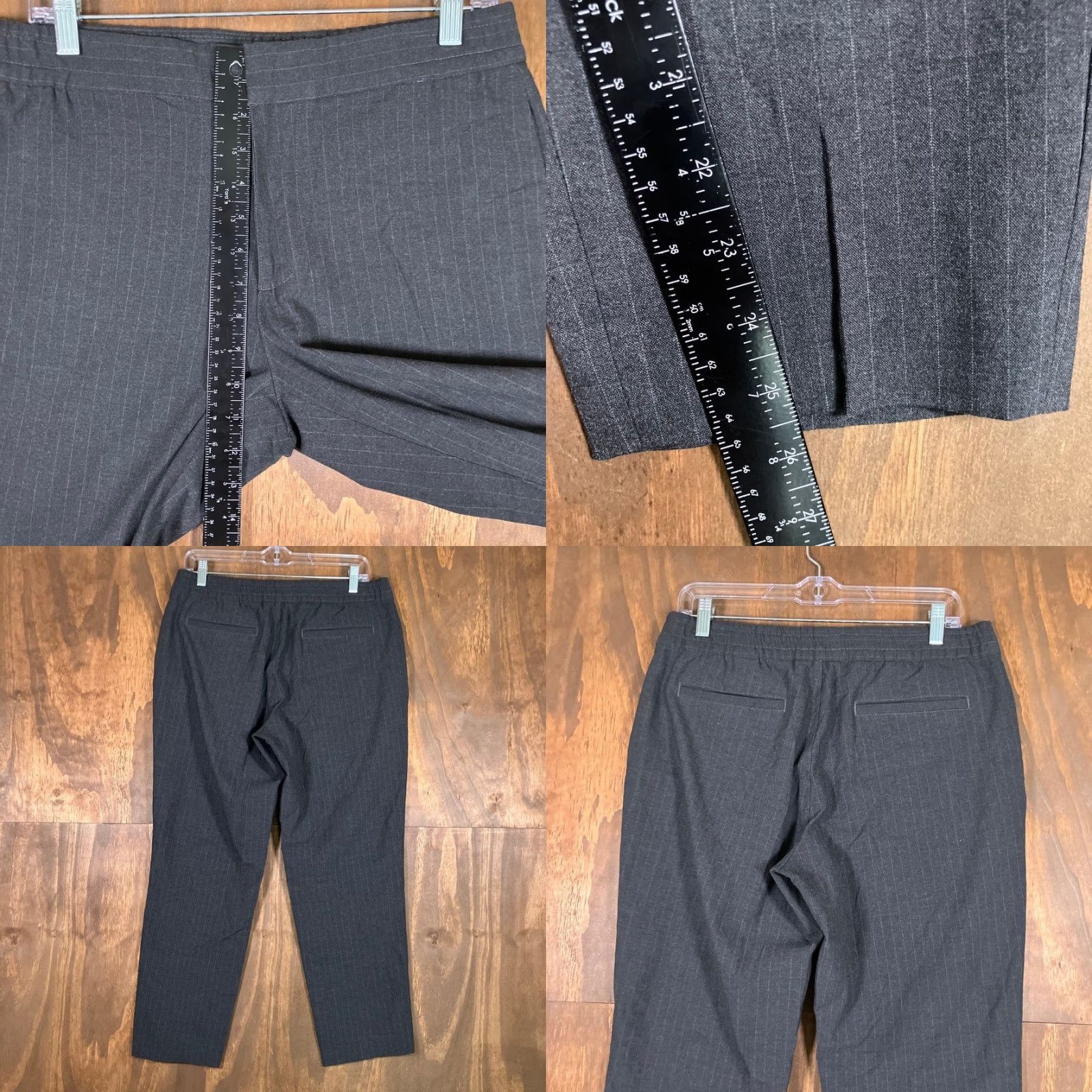Banana Republic Banana Republic Mens Pants Gray Pinstripe Mason Athletic Tapered Stretch 32x30 Pants Mens Regular Gray Pinstripe Tapered Stretch 32x30 Size US 31 - 8 Thumbnail