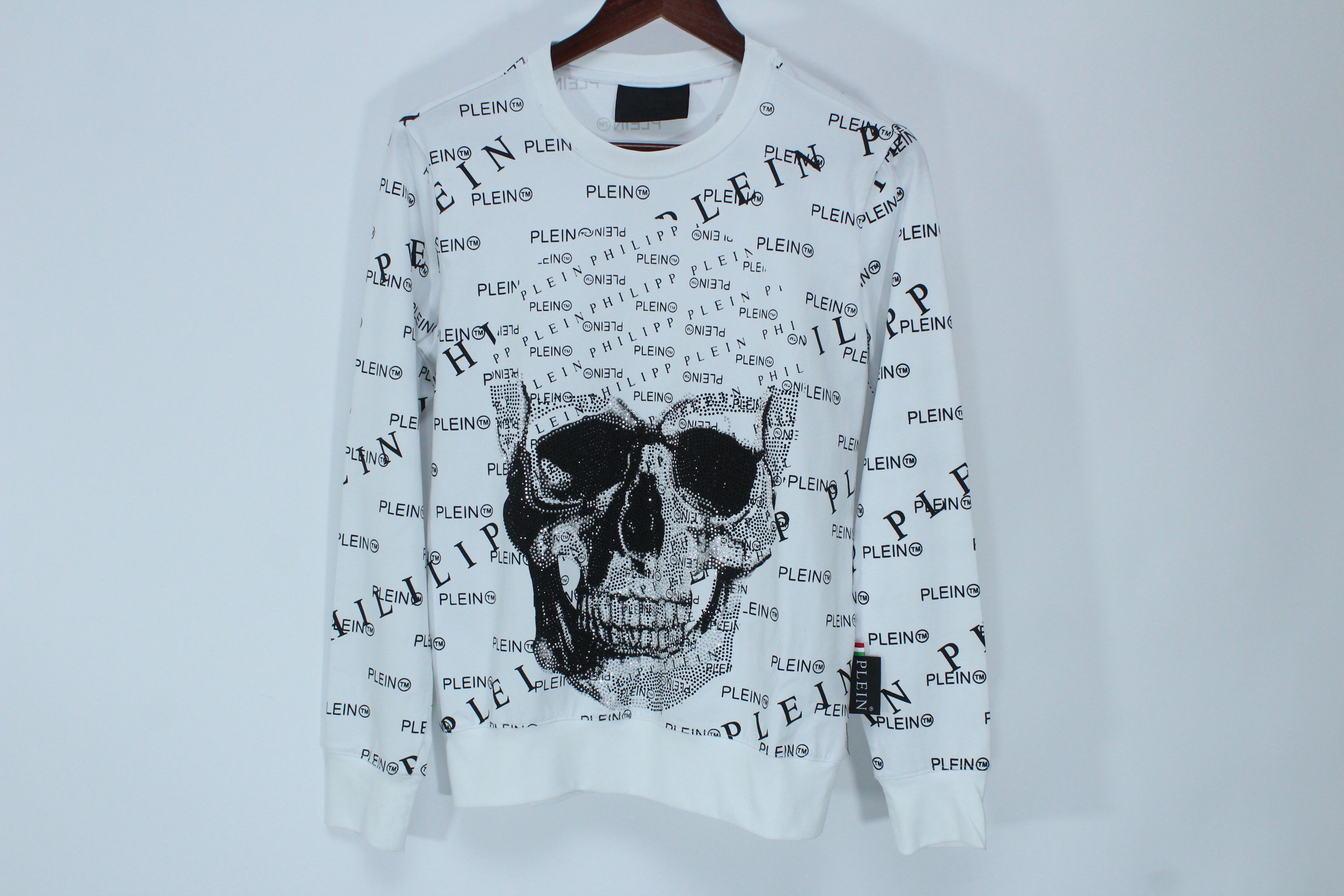 Philipp Plein Sweater Long Sleeve T-Shirt Skull Logo