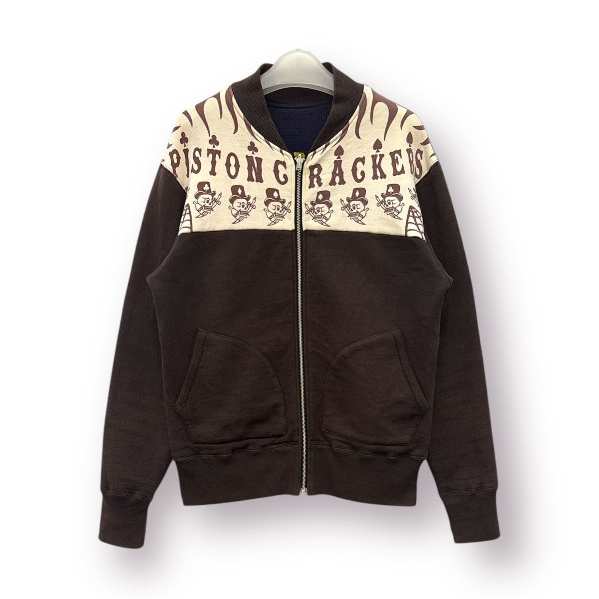 Indian Motorcycle Vtg Reversible SweatJacket Toledo Ohio Skull Graphic Clevite Size US S / EU 44-46 / 1 - 3 Thumbnail