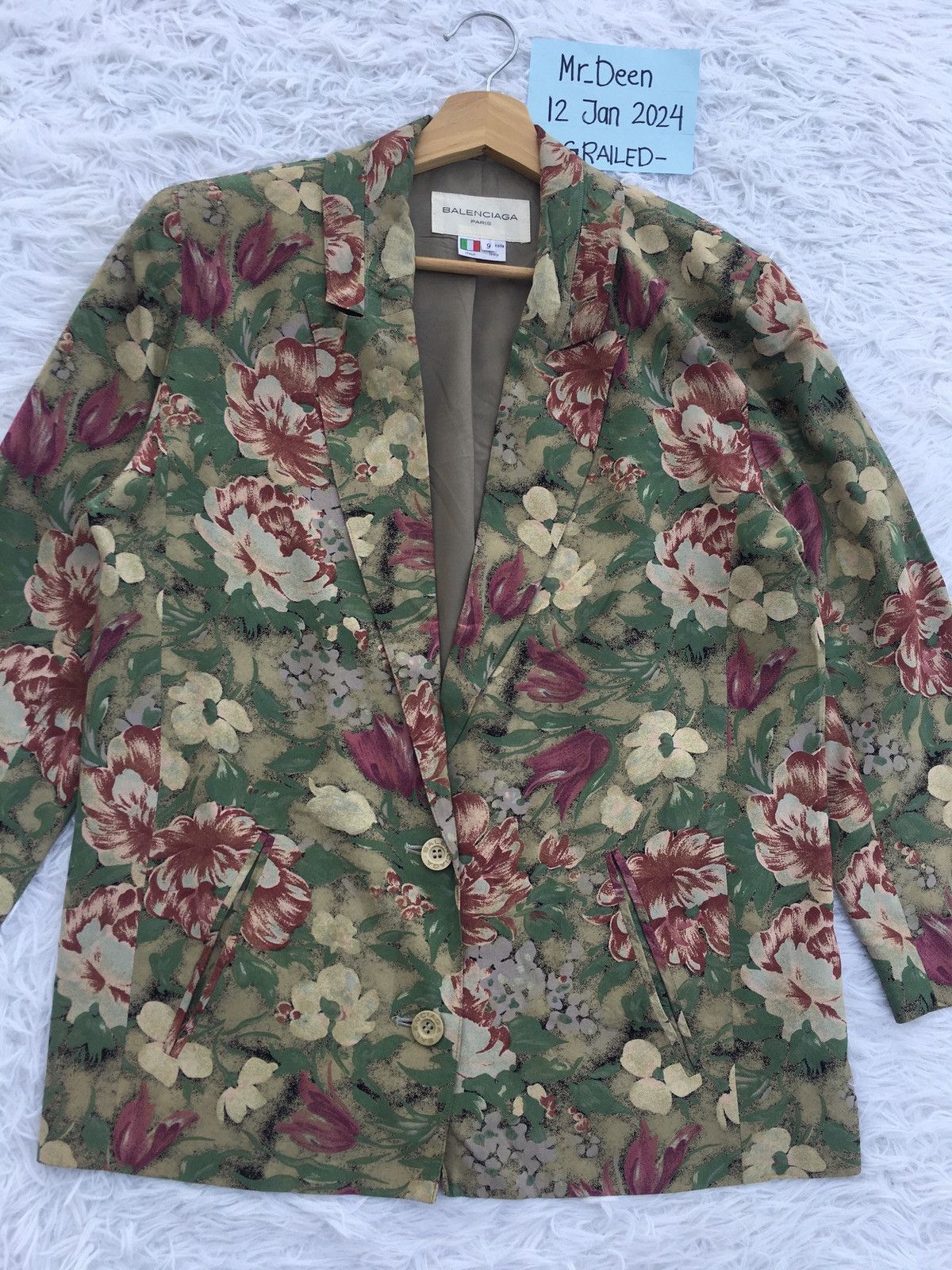 Balenciaga Rare Vintage 90s Balenciaga Florals Print Blazer Size M / US 6-8 / IT 42-44 - 5 Thumbnail