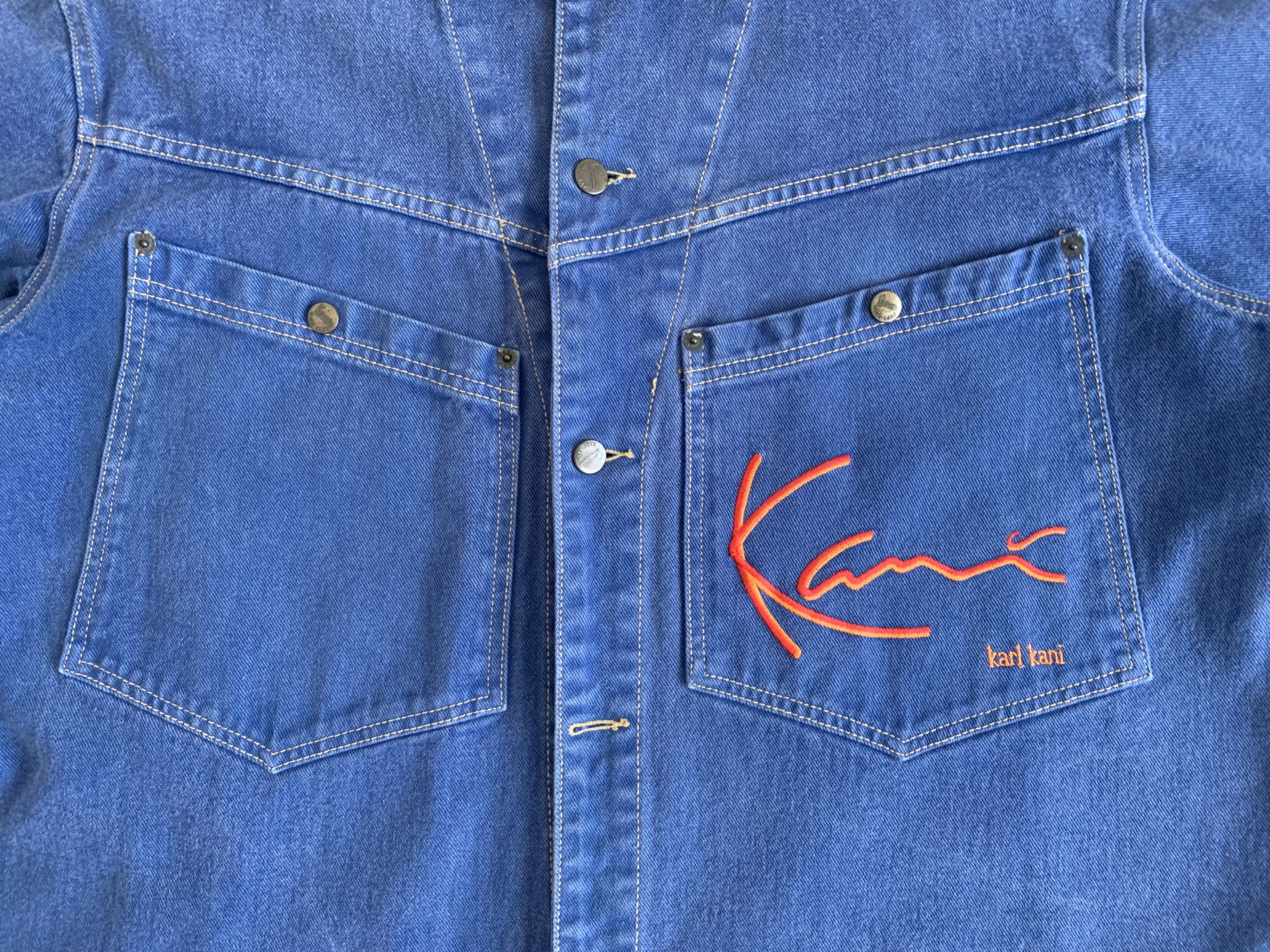 Karl Kani Vintage 90s KARL KANI Denim Jacket Shirt 2pac Tupac Hip Hop Size US XL / EU 56 / 4 - 11 Thumbnail