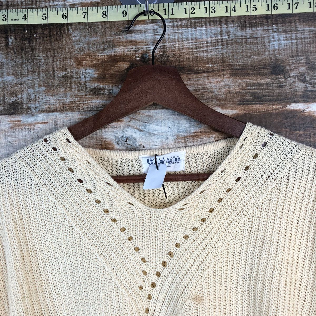 Vintage DL Komo Yellow vintage Knitwear #C565 Size L / US 10 / IT 46 - 4 Thumbnail