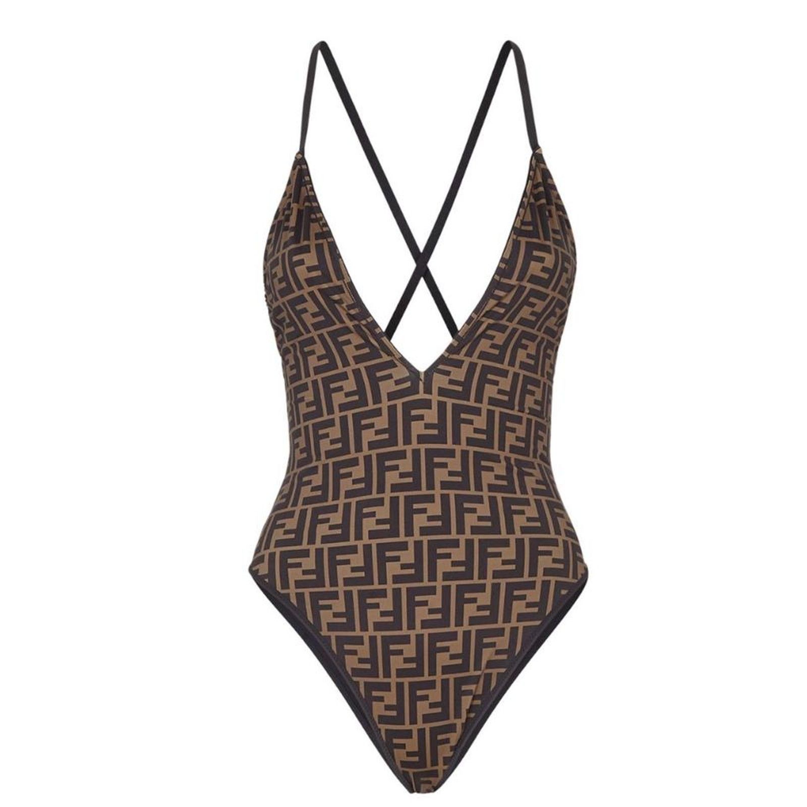 Fendi FF logo printed reversible swimsuit 38/ XS/ 2 Size XS / US 0-2 / IT 36-38 - 1 Thumbnail
