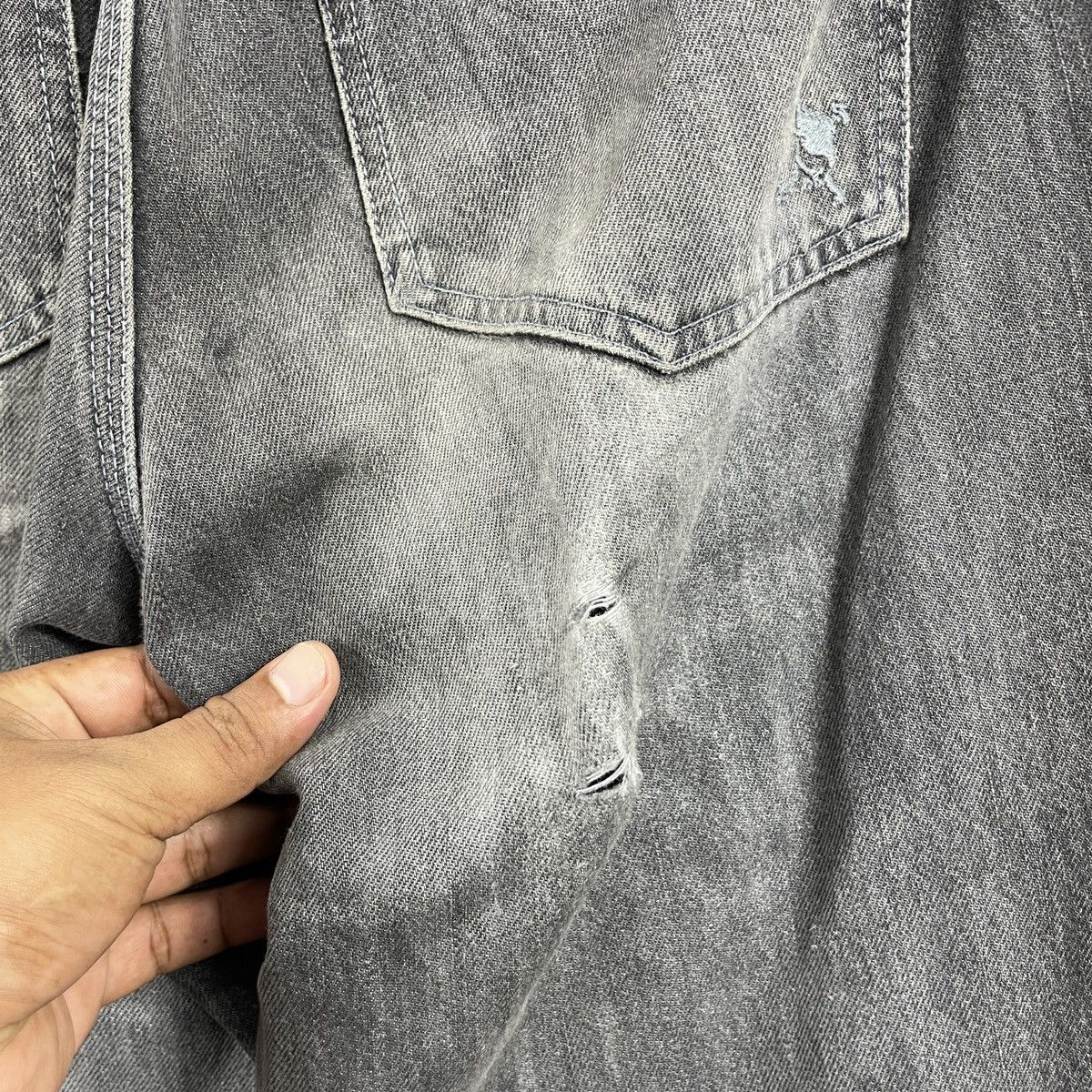 Oakley Vintage Oakley Industrial Denim Distressed Baggy Pants Size US 31 - 10 Thumbnail