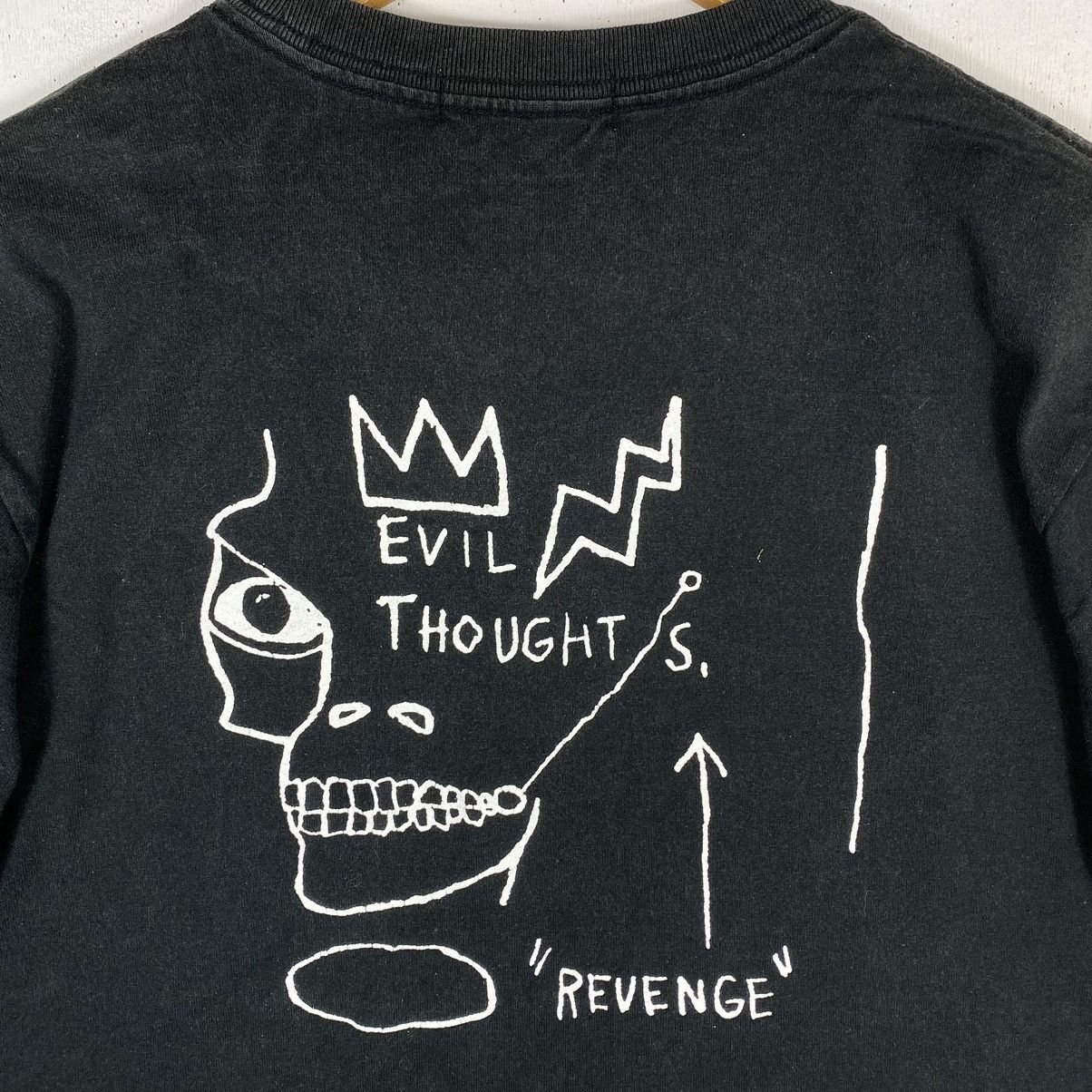 Jean-Michel Basquiat × Vintage Vintage 00's JMB EVIL THOUGHTS 1982 Artwork Fotofolio Tee Size US M / EU 48-50 / 2 - 6 Thumbnail