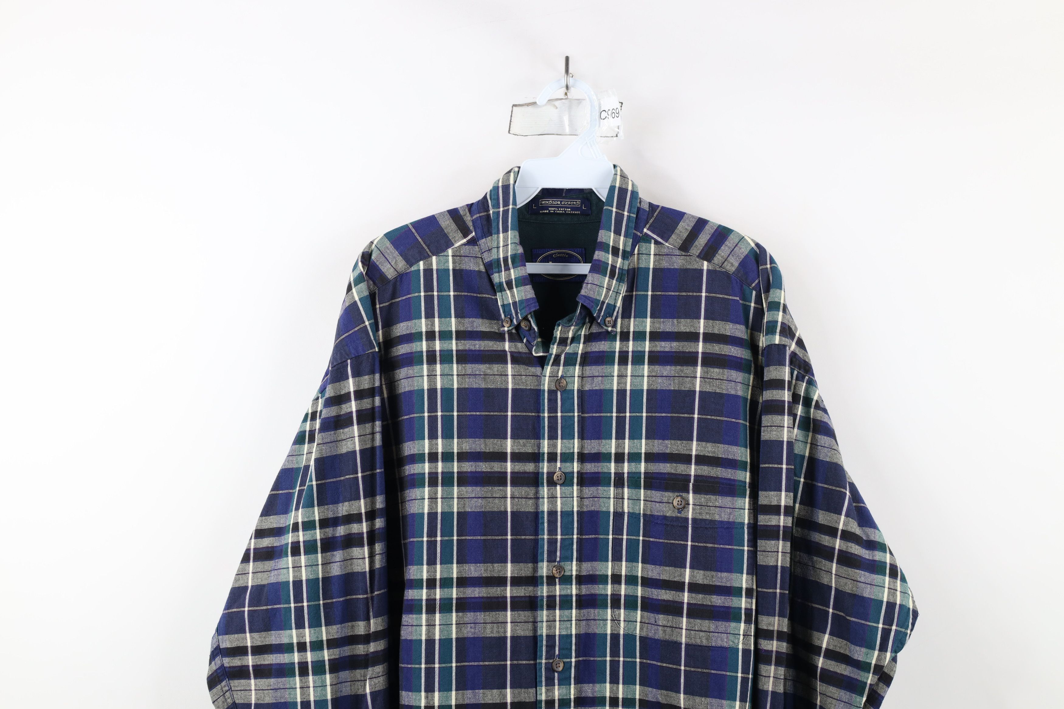 Vintage Vintage 90s Streetwear Oxford Collared Button Down Shirt Size US L / EU 52-54 / 3 - 2 Thumbnail