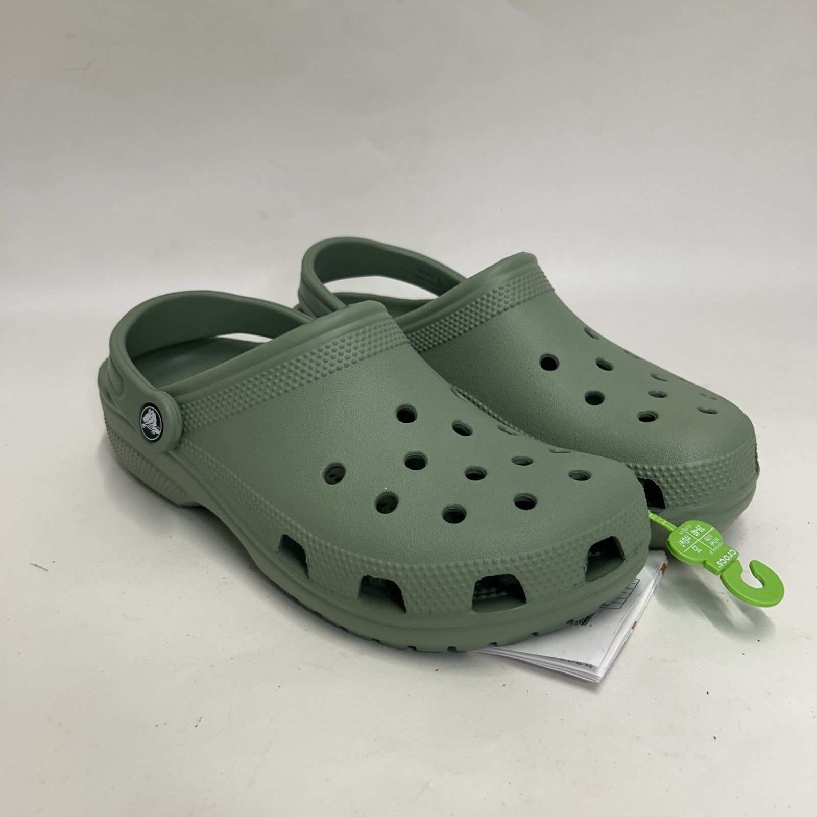 Crocs Crocs Classic Slip-On Clogs “Moss Green” 10001-309 Size US 9 / IT 39 - 1 Thumbnail