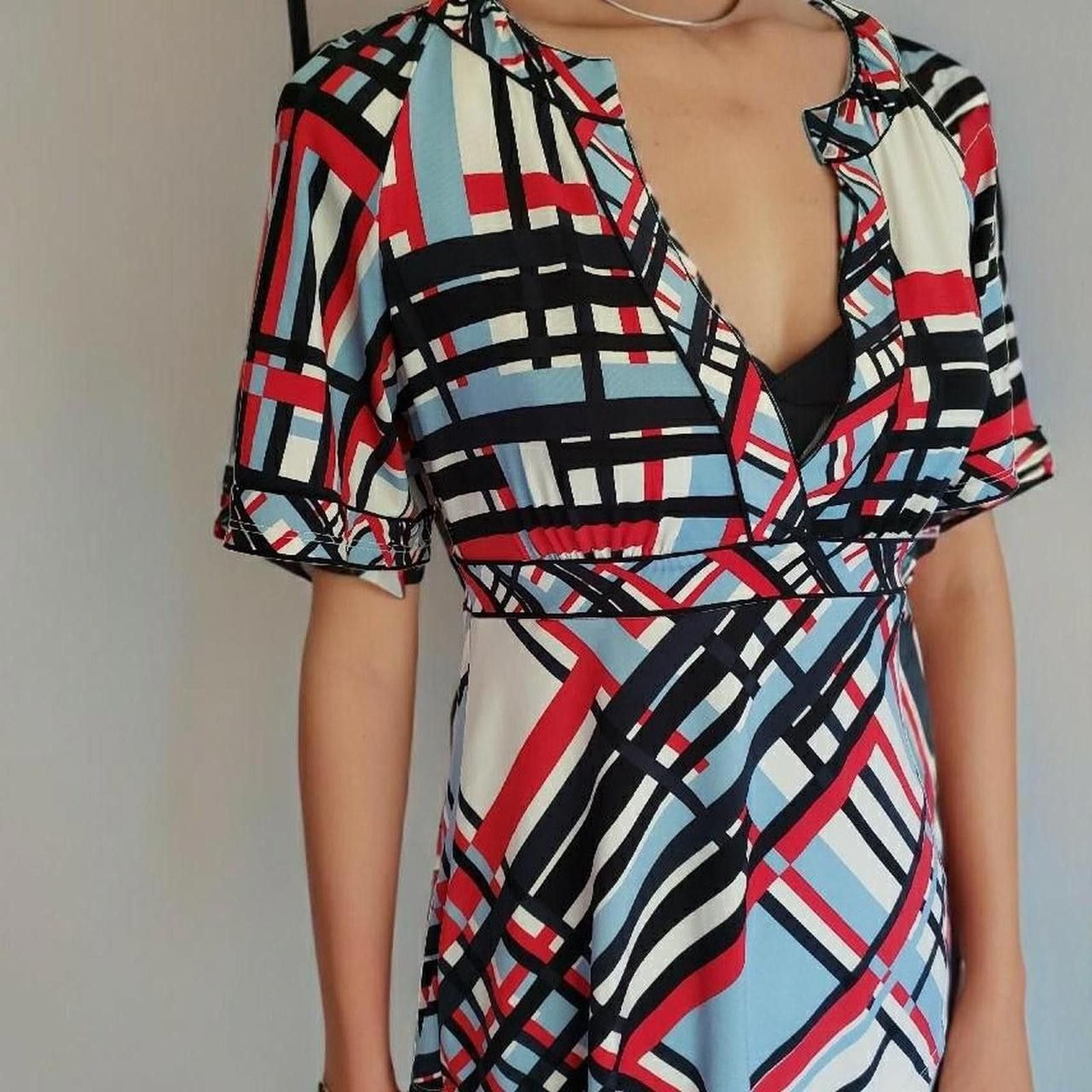 Vintage BCBGMAXZRIA V-Neck Empire Waist Flattering Women's Top XS Size XS / US 0-2 / IT 36-38 - 6 Thumbnail