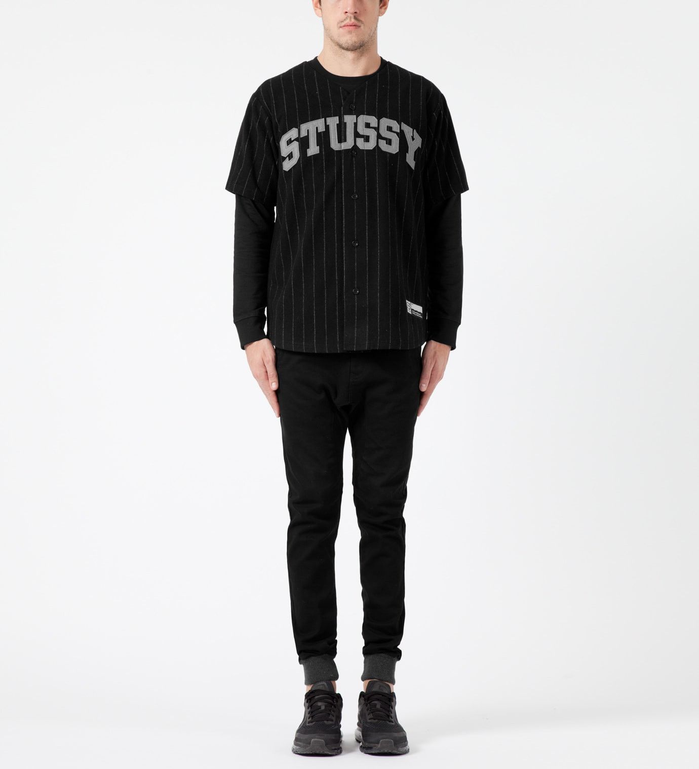 Stussy Rare🥷 Stussy Baseball Wool Shirt Size US L / EU 52-54 / 3 - 20 Thumbnail