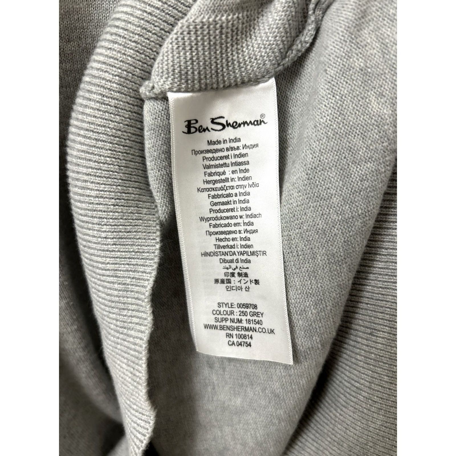 Ben Sherman Ben Sherman Sweater Mens Medium Gray Crewneck Pullover Long Sleeve Shirt Size US M / EU 48-50 / 2 - 7 Thumbnail