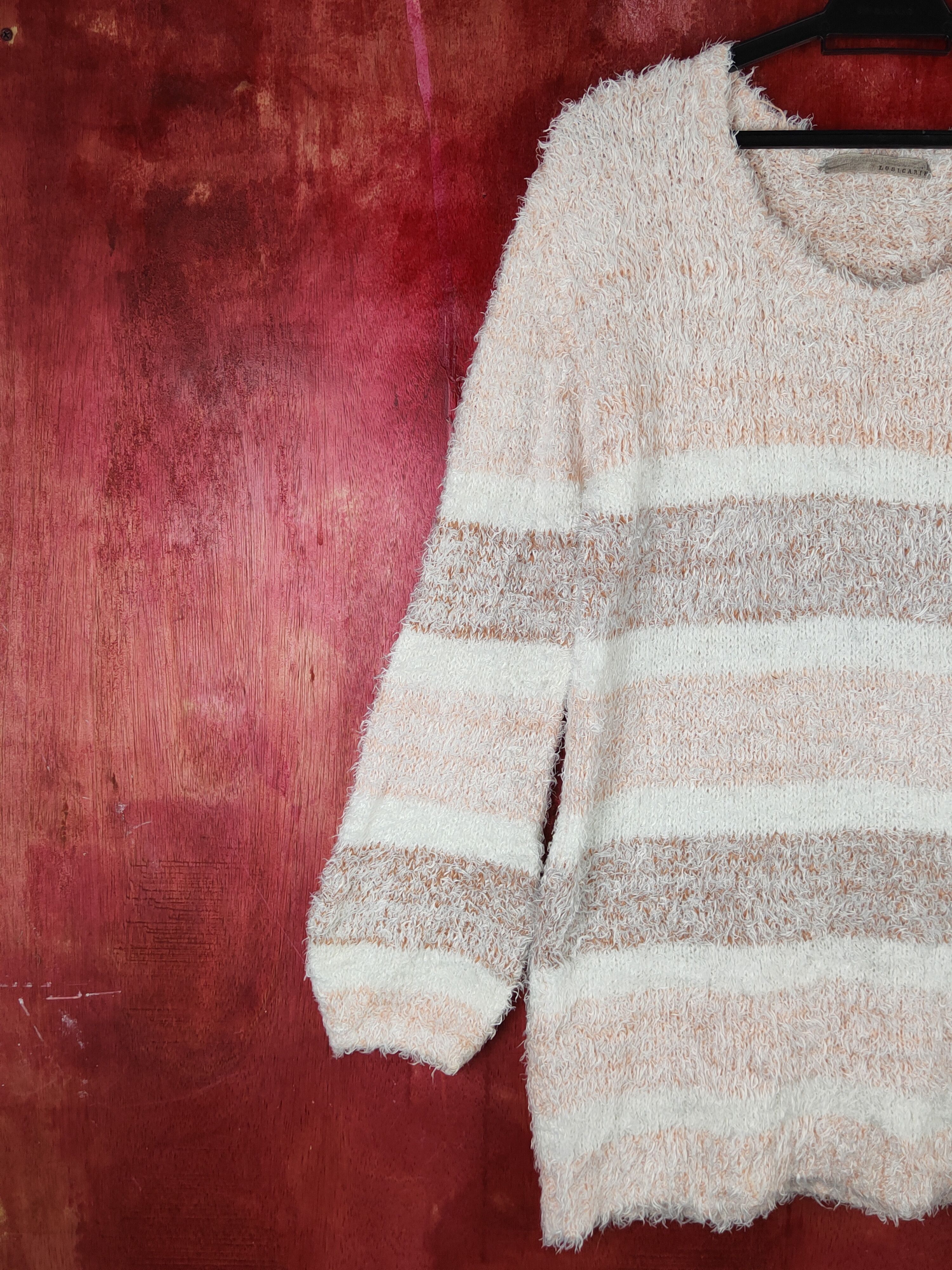 Japanese Brand × Vintage Losicarie Orange Brown Fur Mohair Knitwear #S1960 Size S / US 4 / IT 40 - 3 Thumbnail