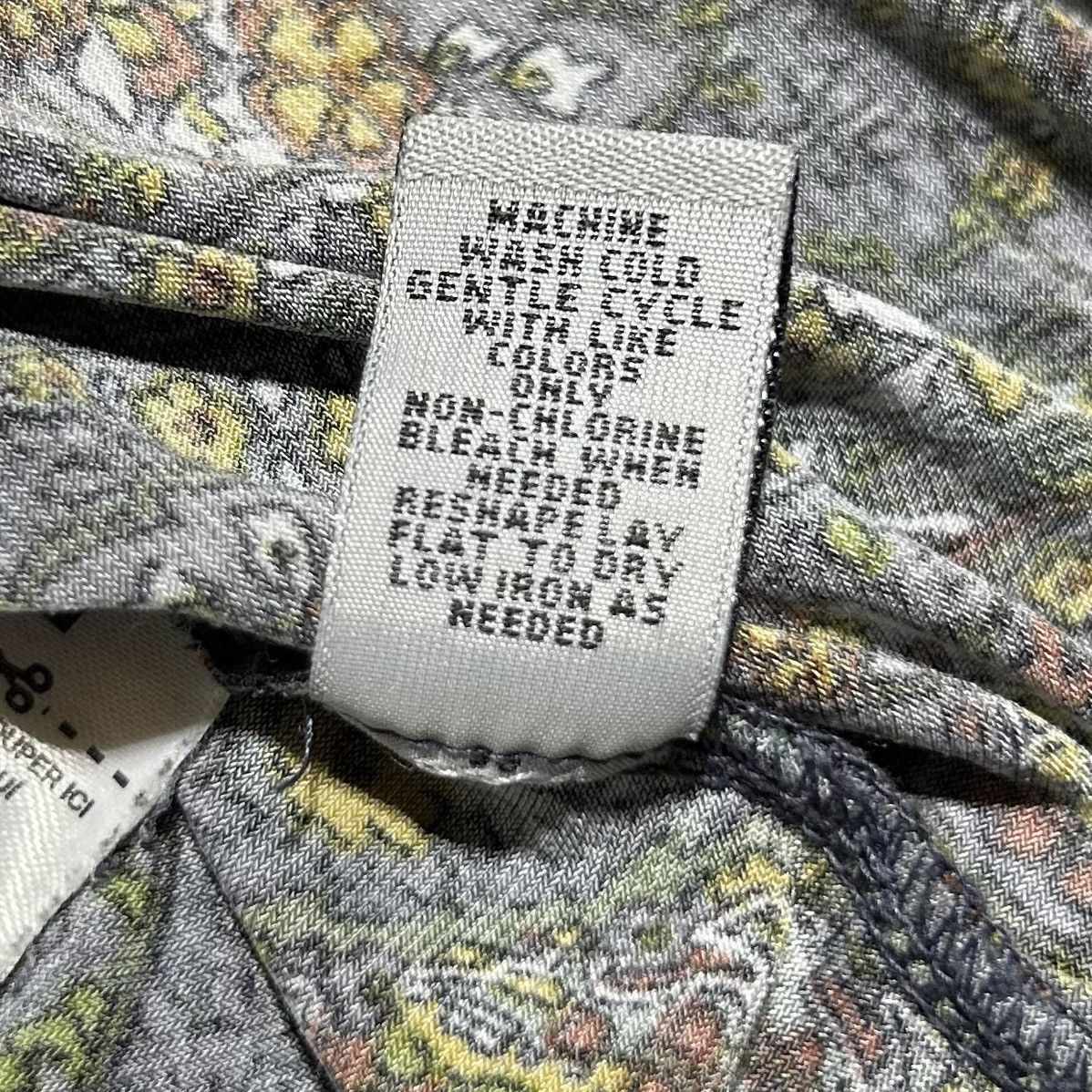 Other Ruff Hewn Grey Blouse Paisley Floral Flared Sleeve Medium Size M / US 6-8 / IT 42-44 - 9 Thumbnail