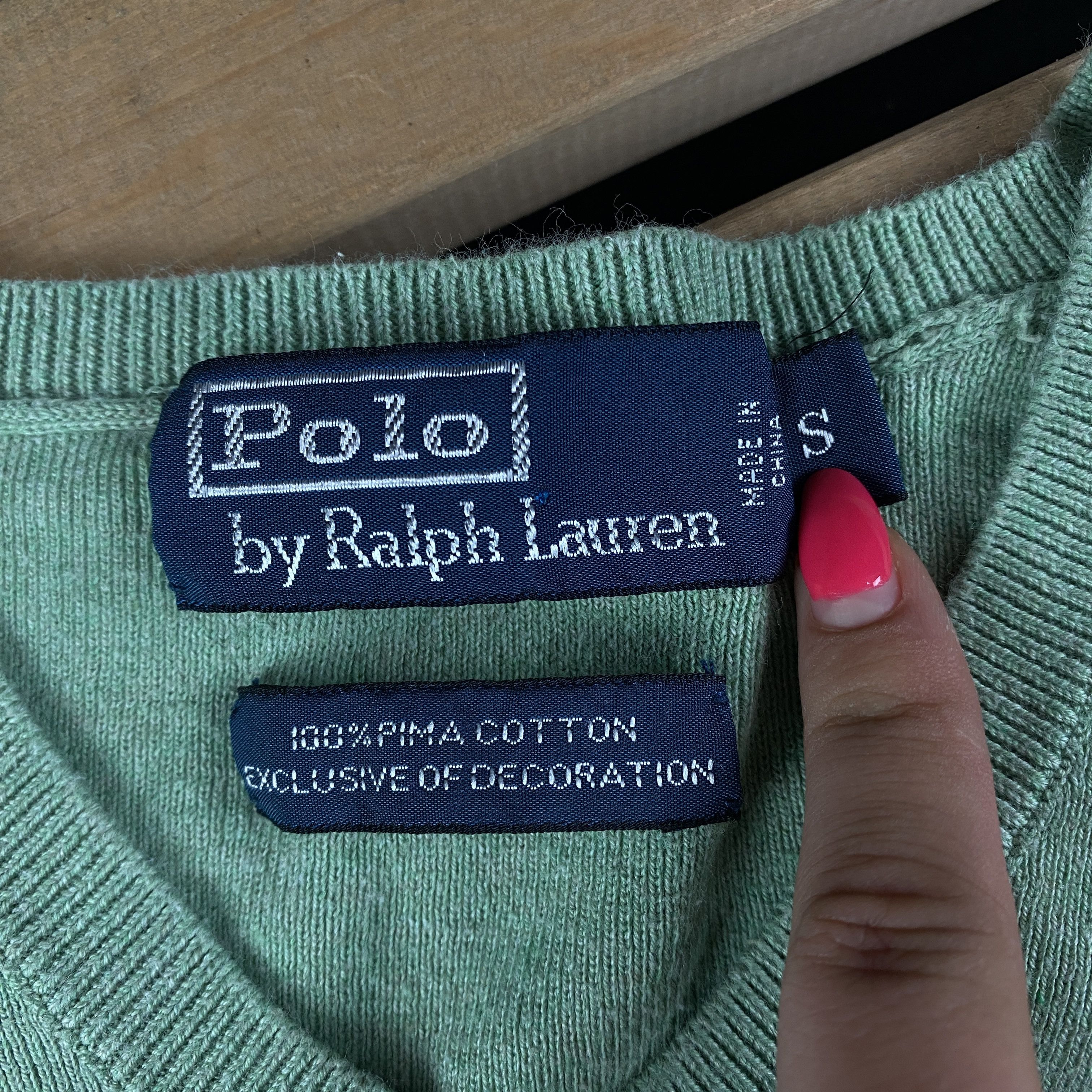 Polo Ralph Lauren × Ralph Lauren × Vintage Mens Sweater Jumper Polo by Ralph Lauren V Neck Size S Size US S / EU 44-46 / 1 - 4 Thumbnail