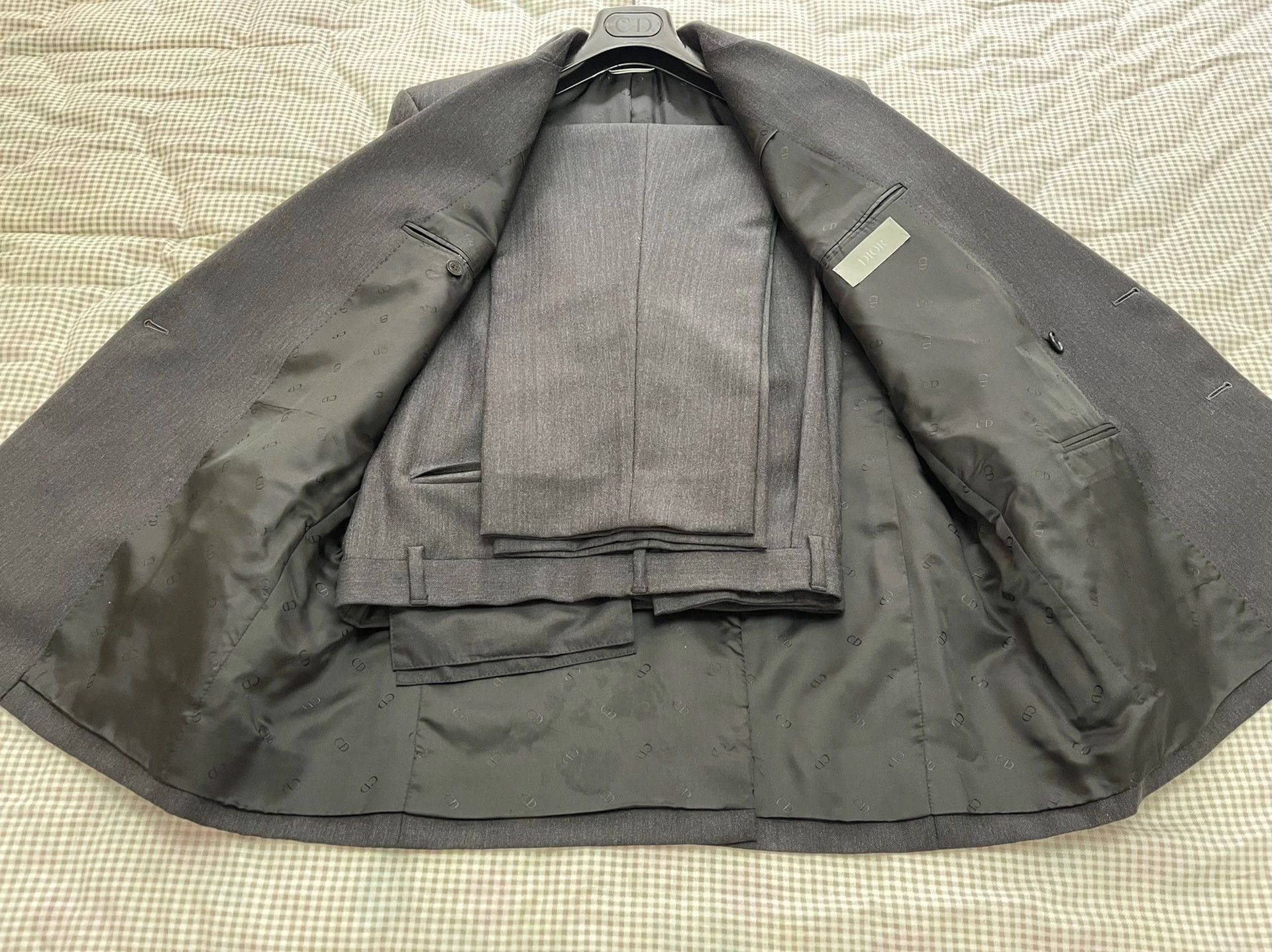 Dior Dior Man Basic Black Wool Suit 48 (Pants 52) Size 48R - 3 Thumbnail