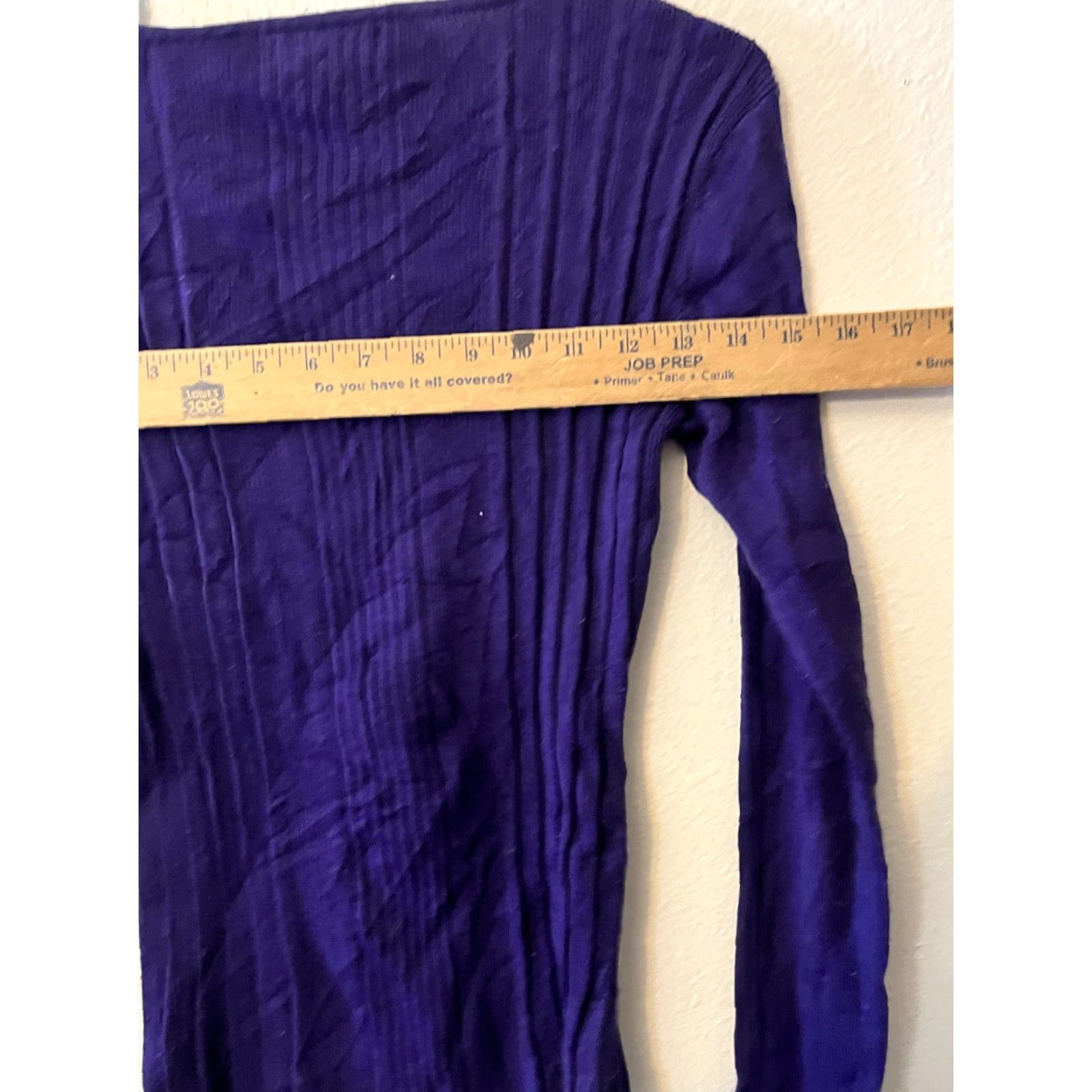 Vintage New York & Company Sweater Hoodie V-Neck Long Sleeve Purple S Womens Pullover Knit Winter Fall - 90s? Size S / US 4 / IT 40 - 5 Thumbnail