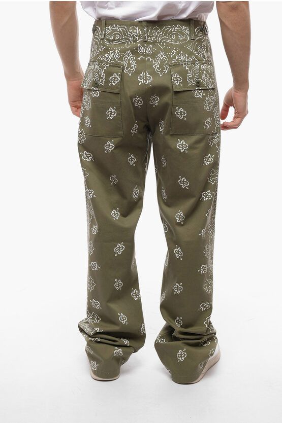 Amiri o1y0525 Casual Pant in Military Green/White Size US 34 / EU 50 - 3 Thumbnail