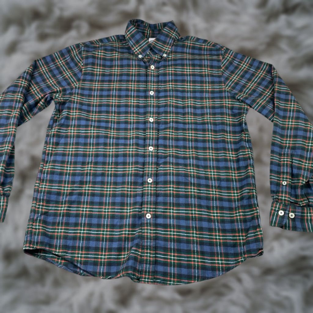 Brooks Brothers Brooks Brothers Shirt REGENT FIT Flannel Button-Down Long Sleeve Blue/Green Plaid Medium Mens Size US M / EU 48-50 / 2 - 1 Thumbnail