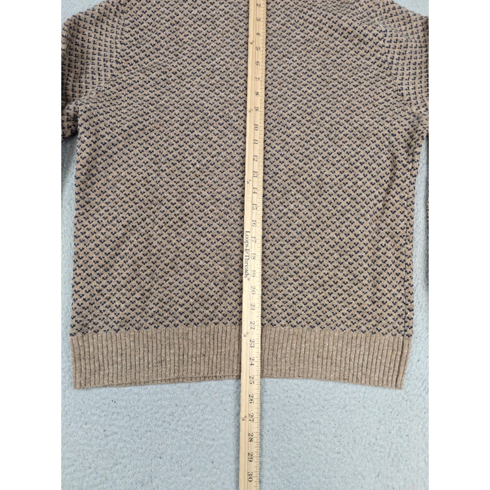 J.Crew J.CREW Sweater Mens Medium Beige Merino Wool 1/4 Zip Mock Neck Knit Pullover Size US M / EU 48-50 / 2 - 6 Thumbnail