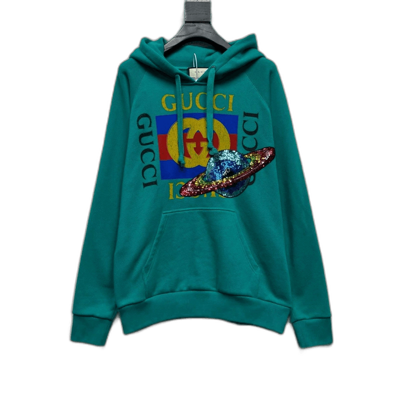 Gucci Gucci Sequin Planet Logo Hoodie-2508 Size US S / EU 44-46 / 1 - 1 Thumbnail