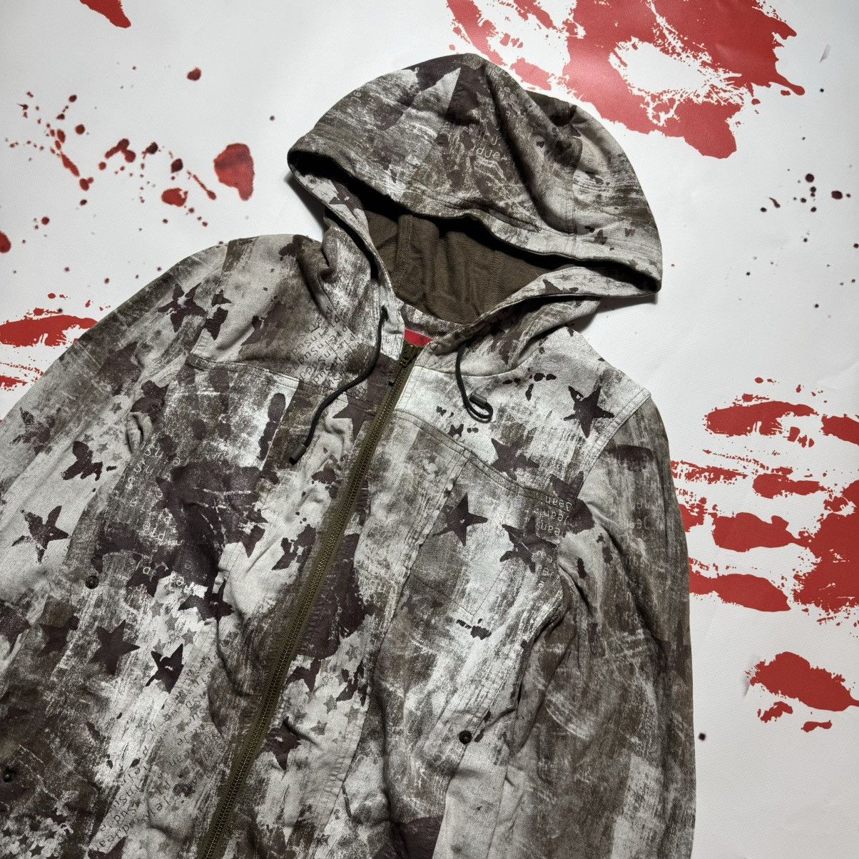 plein sud vintage plain sud zip hoodie full print archive avantgarde Size M / US 6-8 / IT 42-44 - 2 Thumbnail