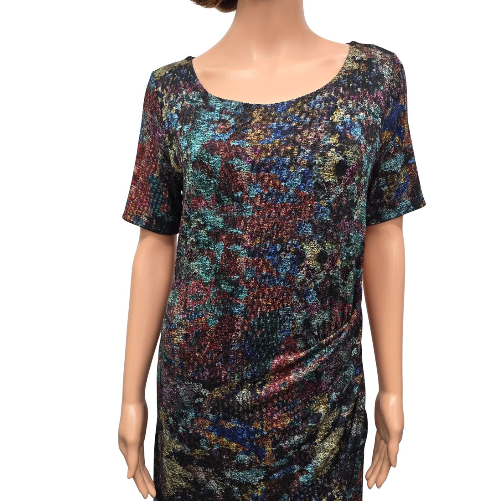 Desigual Desigual Harmonie Drape Dress Women's M/L Short Sleeve Size M / US 6-8 / IT 42-44 - 6 Thumbnail