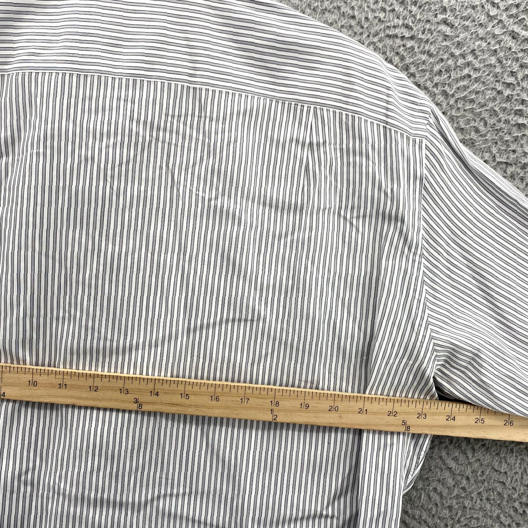 Ermenegildo Zegna Ermenegildo Zegna Dress Shirt Men's XL Gray White Striped Office 90s Corpcore Mens Shirt Size 46R - 7 Thumbnail