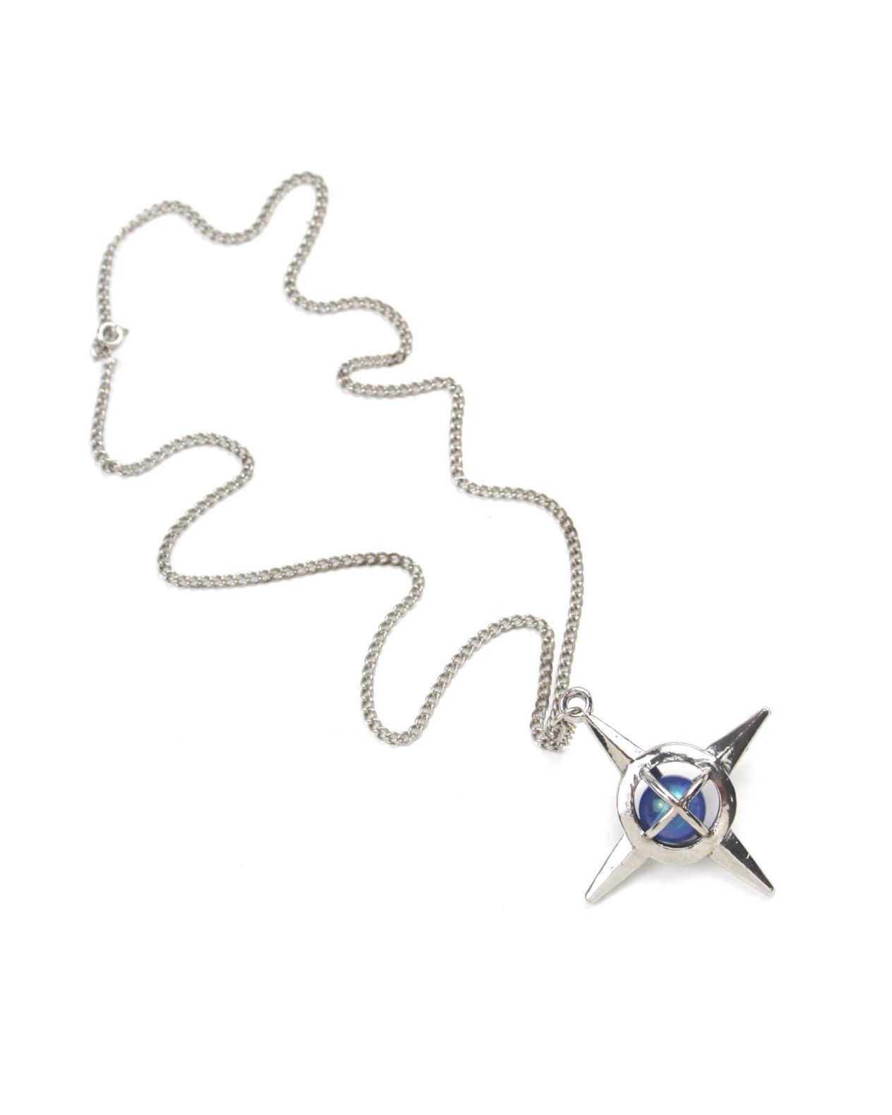 Vintage 2000S JAPANESE MADE COMPASS STAR ROTATING BLUE ORB NECKLACE Size ONE SIZE - 2 Thumbnail