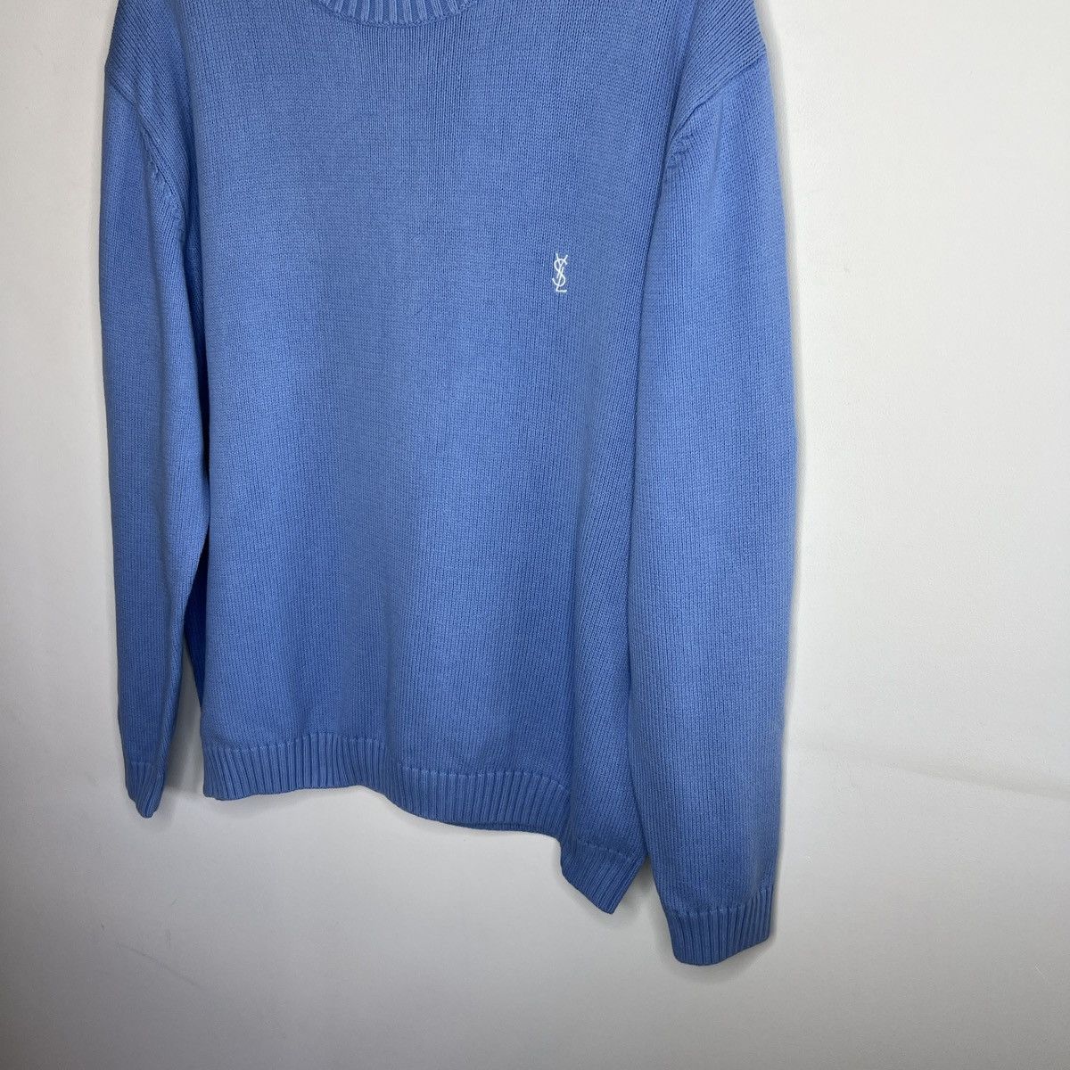 Yves Saint Laurent Vintage Yves Saint Laurent blue basic sweater YSL Size US L / EU 52-54 / 3 - 2 Thumbnail