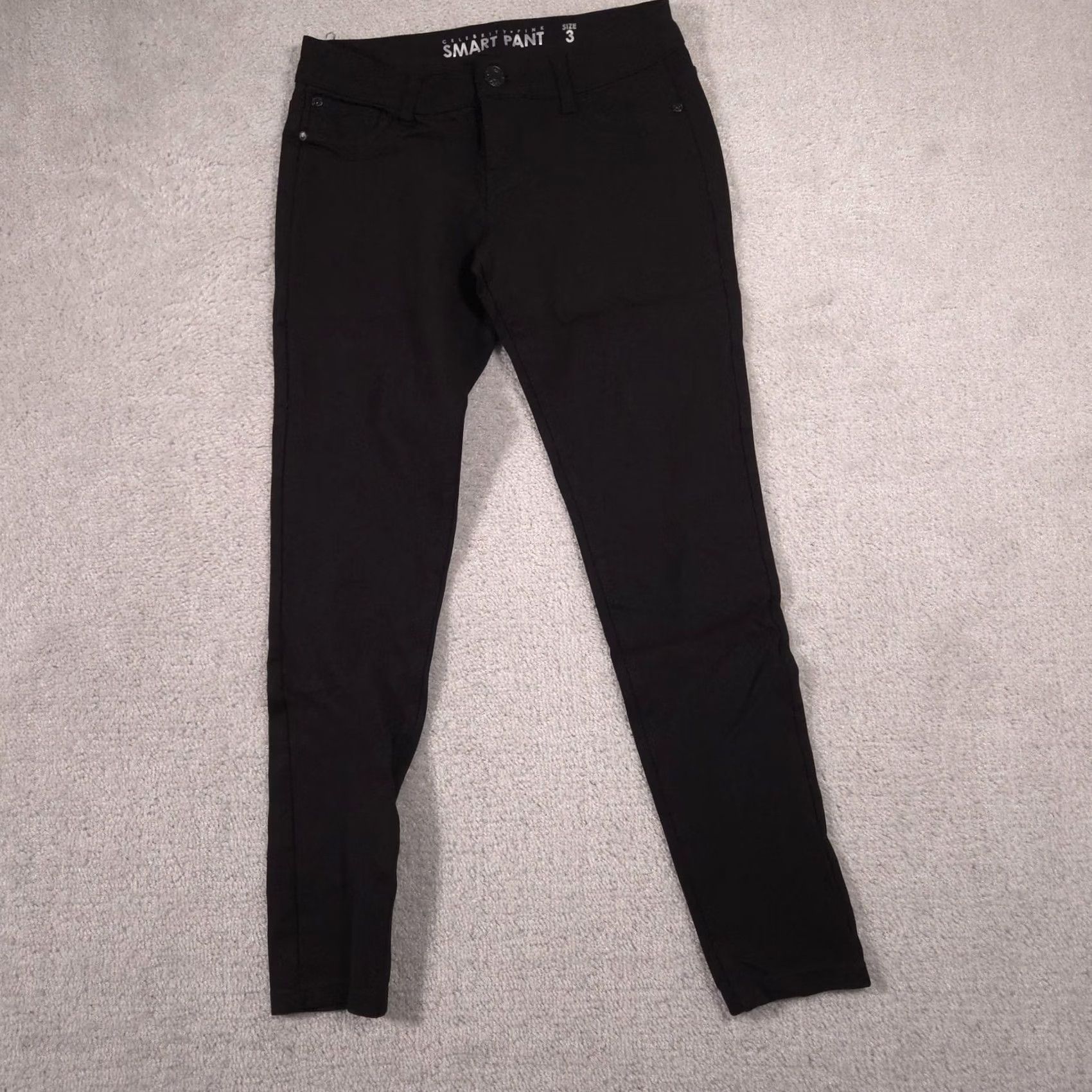 Vintage Celebrity Pink Pants Black Juniors 3 Ponte Slim Stretch Jegging Casual Size 26" / US 2 / IT 38 - 2 Thumbnail