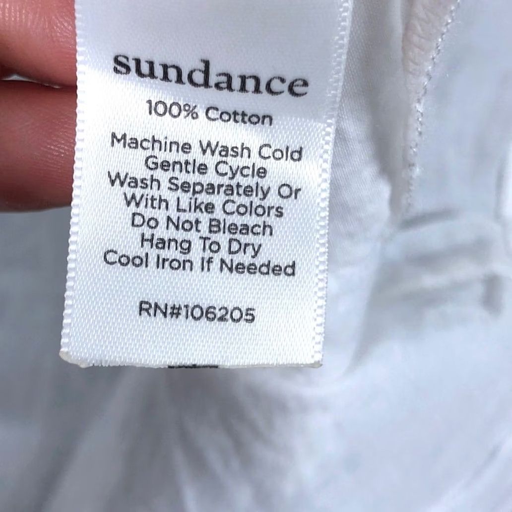 Vintage Sundance White Collared Button-Down Long Sleeve 100% Cotton S Women’s Blouse Size S / US 4 / IT 40 - 7 Thumbnail