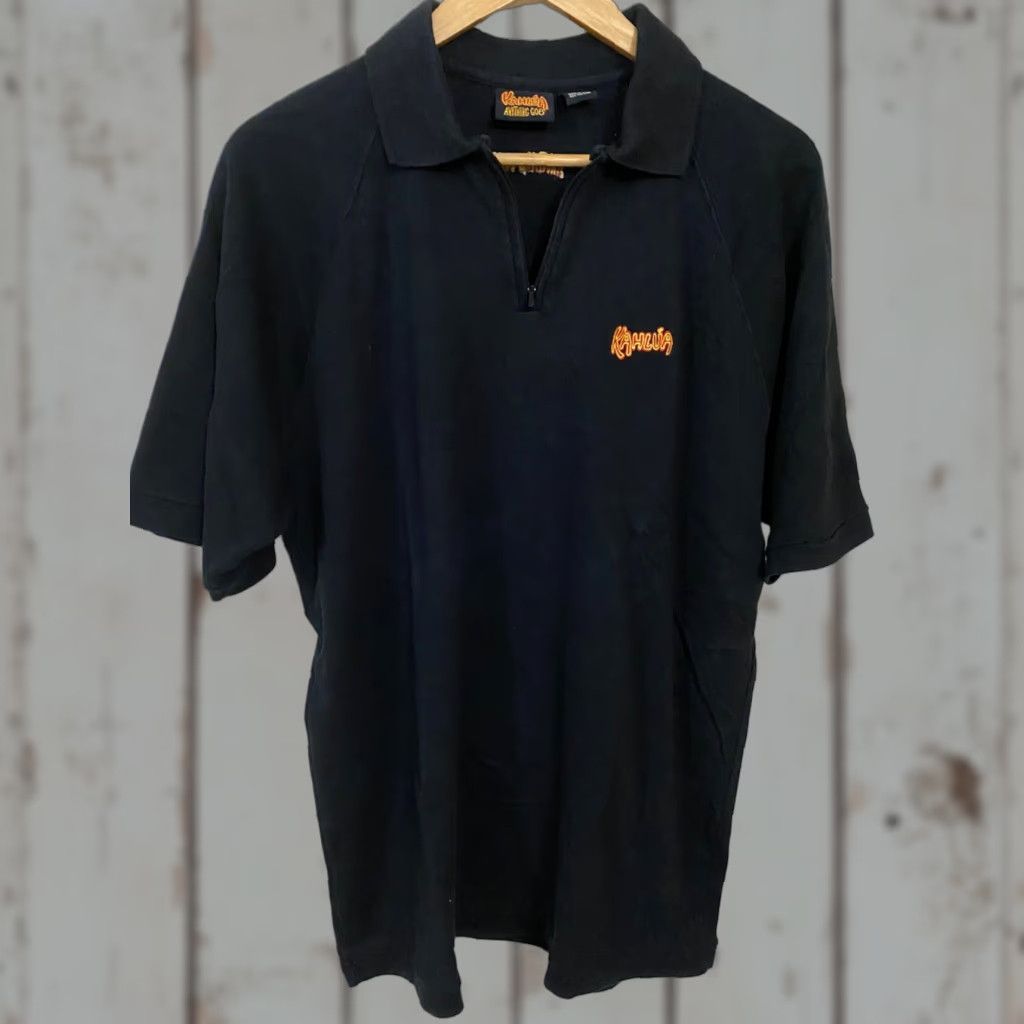 Vintage Kahlua Polo Shirt Black L Mens Large Zip Bar Party Deliscious Size US L / EU 52-54 / 3 - 1 Thumbnail