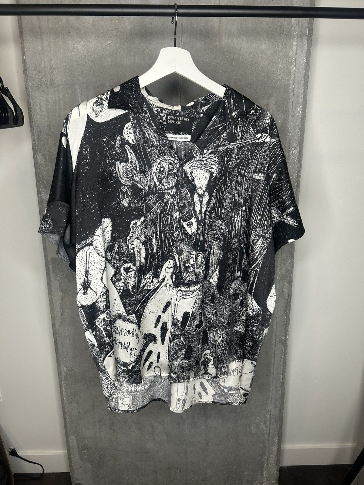 Enfants Riches Deprimes Rudimentary Peni Death Church silk shirt GRAIL Size US M / EU 48-50 / 2 - 1 Thumbnail