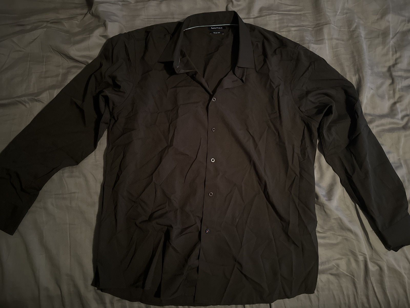 Nautica Nautica Black Button Up Long Sleeve XL Size US XL / EU 56 / 4 - 1 Thumbnail