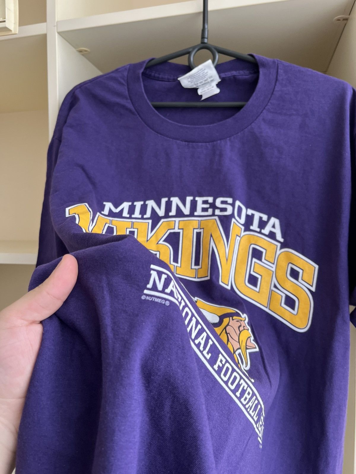 NFL Vintage 1998 Lee Sport Minnesota Vikings NFL T-Shirt Nutmeg Size US L / EU 52-54 / 3 - 12 Thumbnail