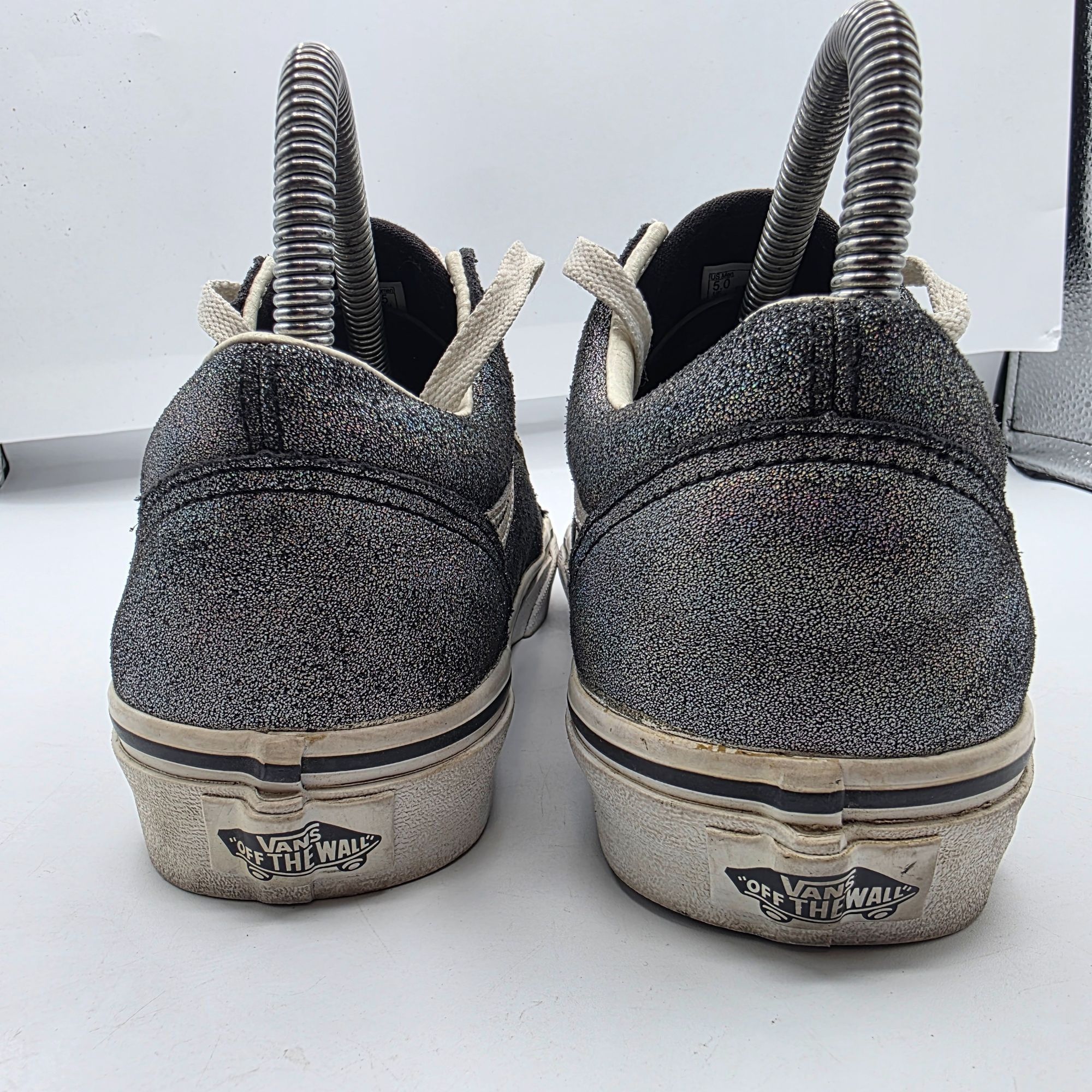 Vans Vans Old Skool Prism Womens Size 6.5 Silver Glitter Casual S Size US 6.5 / IT 36.5 - 5 Thumbnail