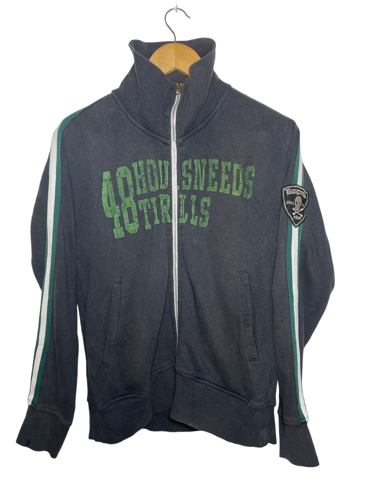 image of Ppfm Zipper Sweater in Black, Men's (Size Medium)