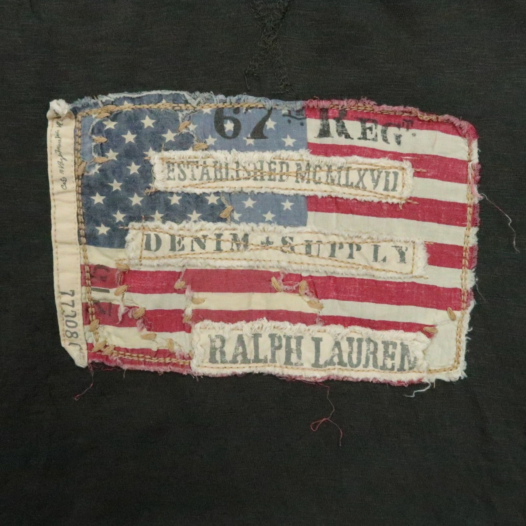 Ralph Lauren VINTAGE Denim & Supply Ralph Lauren Hoodie Mens XL Green Pullover American Flag USA Size US XL / EU 56 / 4 - 4 Thumbnail
