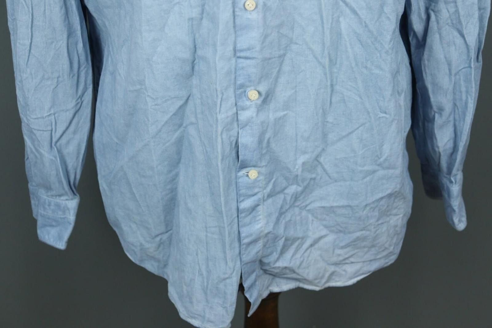 Designer Boggi Milano Custom Fit Blue Button Down Shirt Size XXL Size US XXL / EU 58 / 5 - 4 Thumbnail