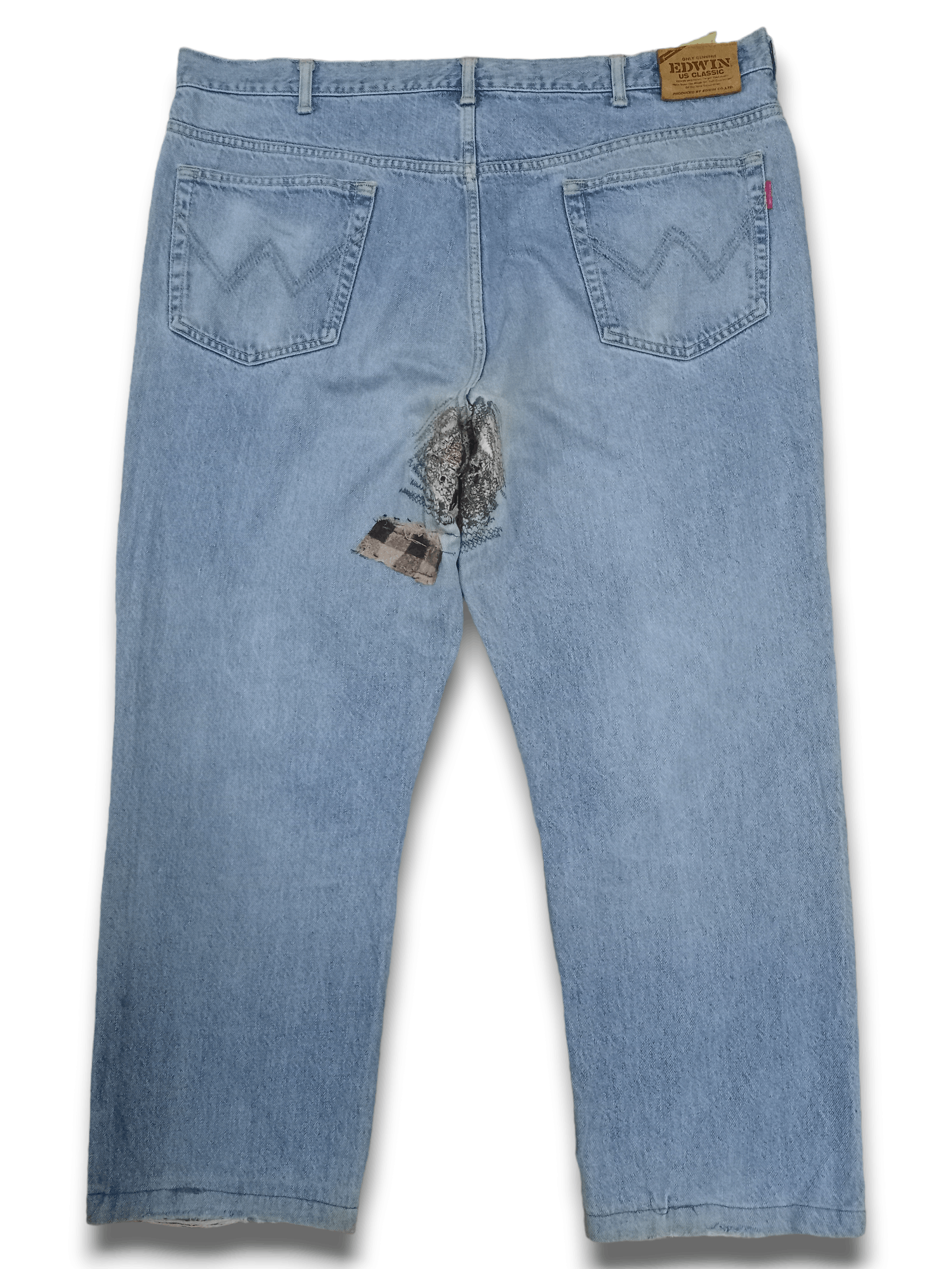Edwin × Japanese Brand Vintage Edwin US Classic Baggy Patchwork Jeans Size US 41 - 14 Thumbnail