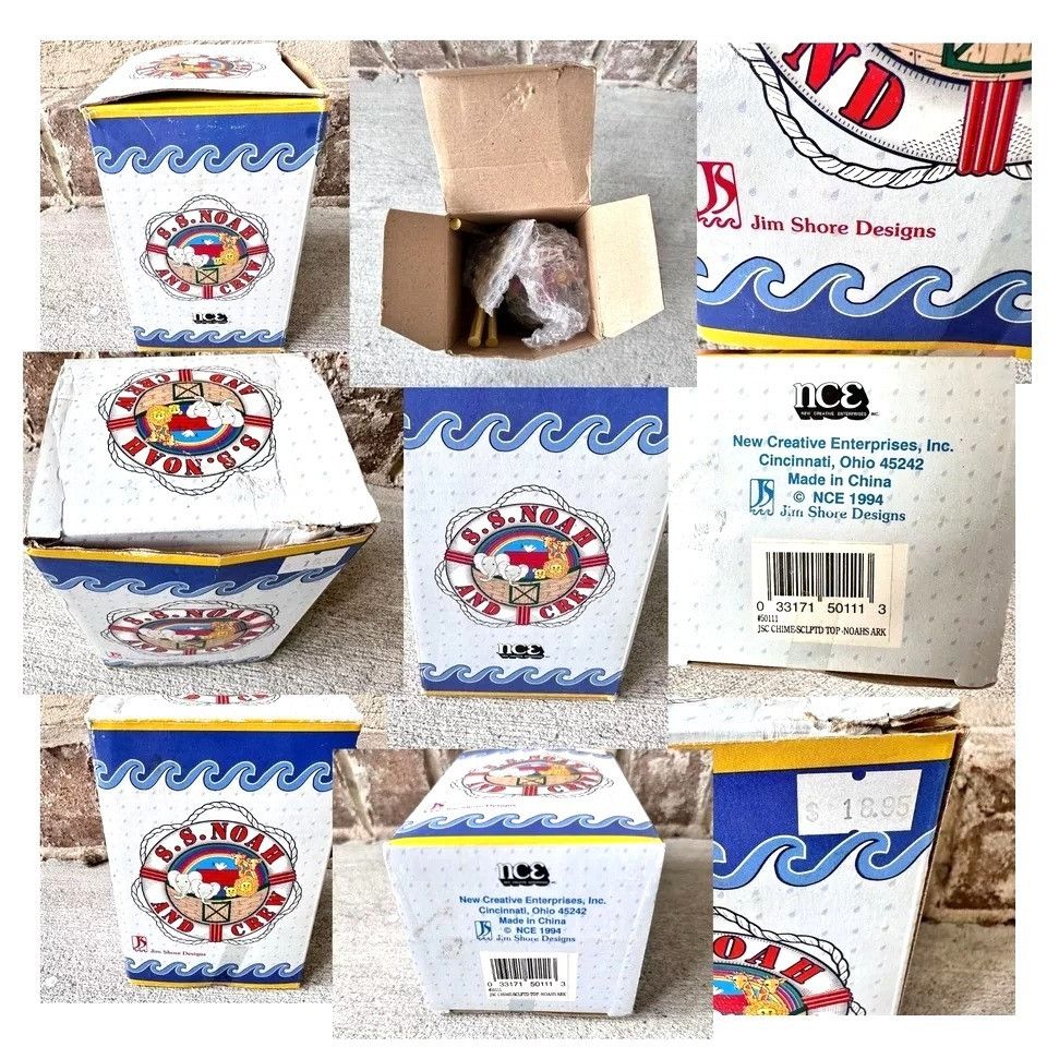 Handmade × Vintage Jim Shore Noahs Ark Windchimes New Vintage 1994 Christmas An Size ONE SIZE - 12 Thumbnail