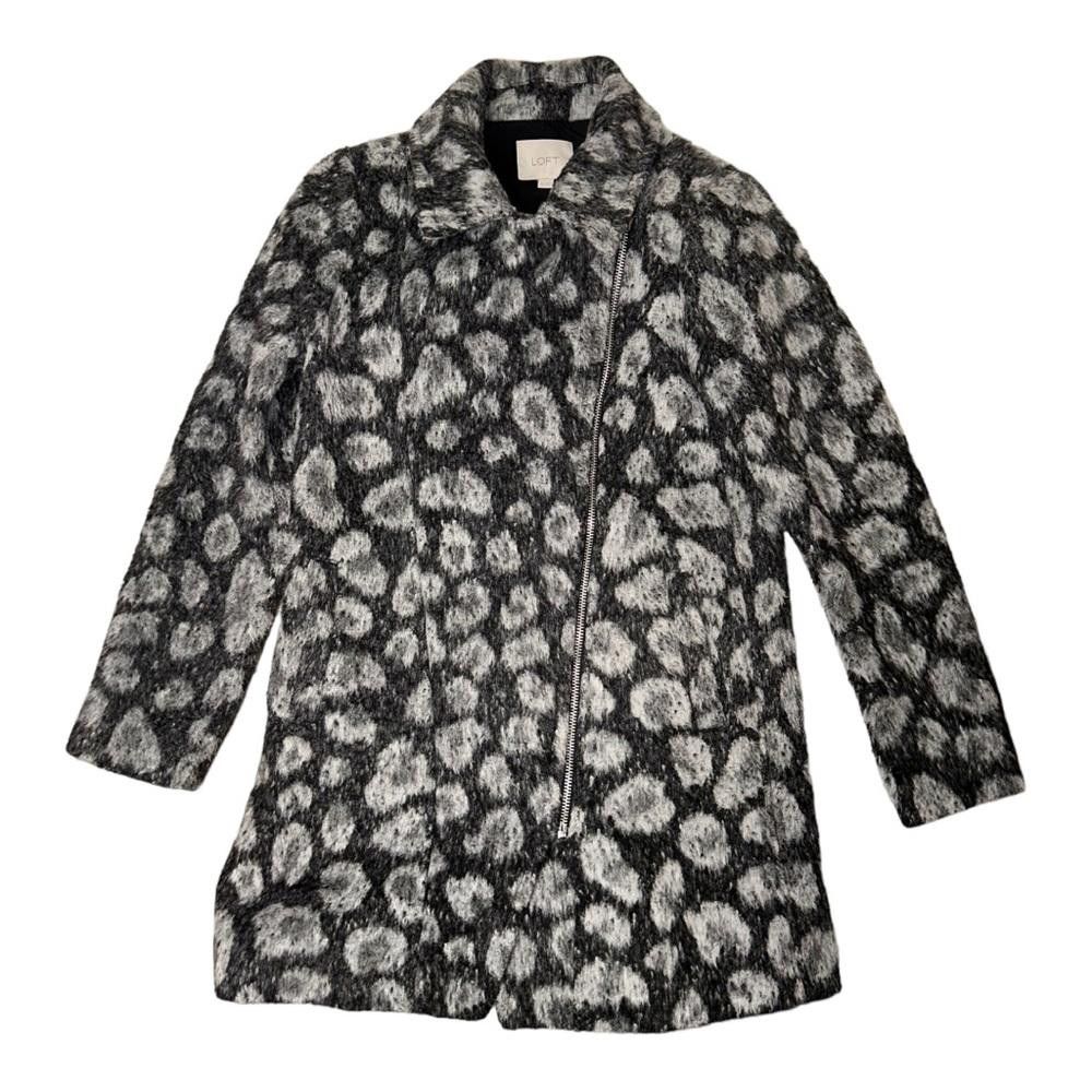 Designer LOFT l Wool Blend Leopard Print Coat XS Size XS / US 0-2 / IT 36-38 - 2 Thumbnail