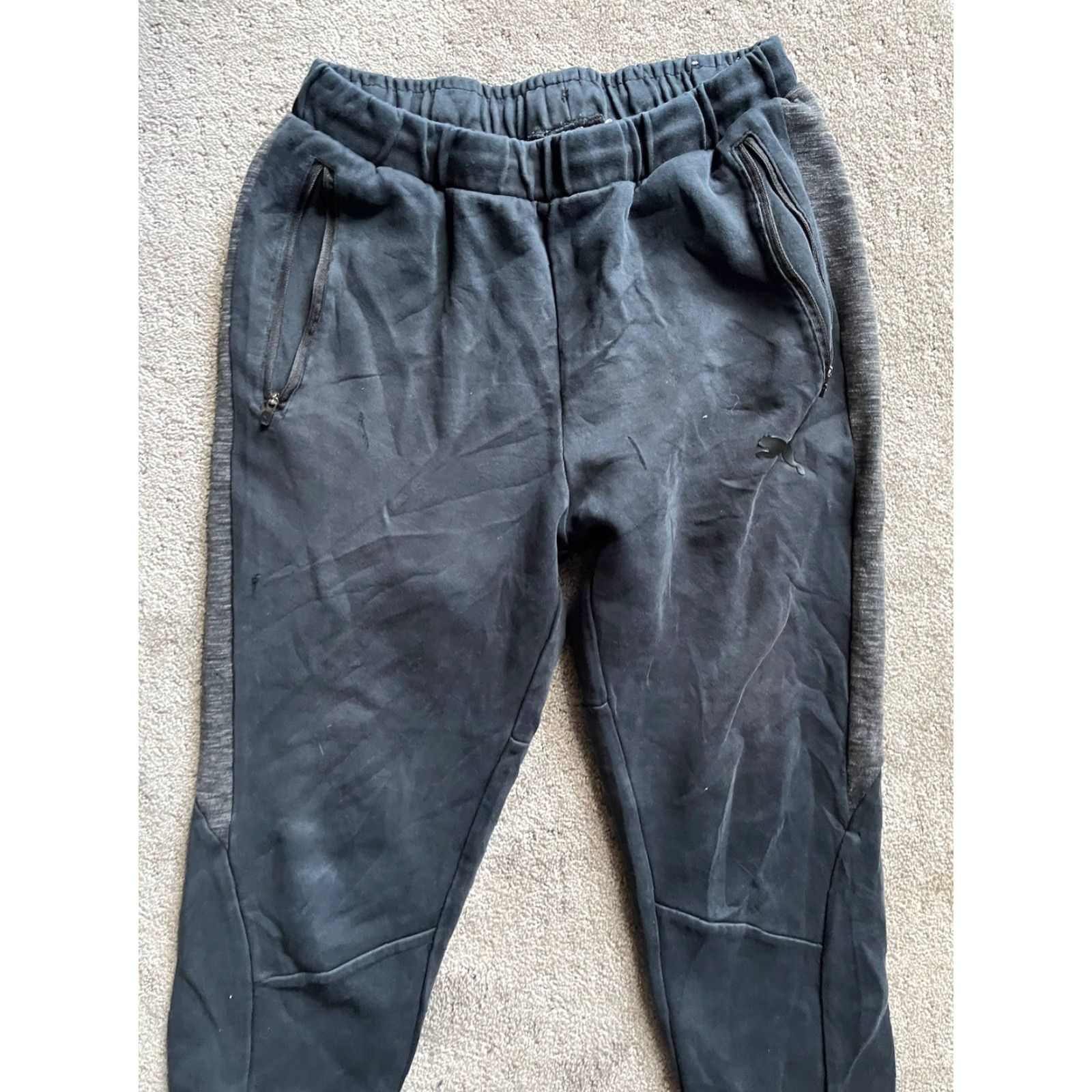 Puma PUMA Womens Sweatpants Medium Black Drawstring Activewear with Pockets Logo Size 32" / US 10 / IT 46 - 2 Thumbnail
