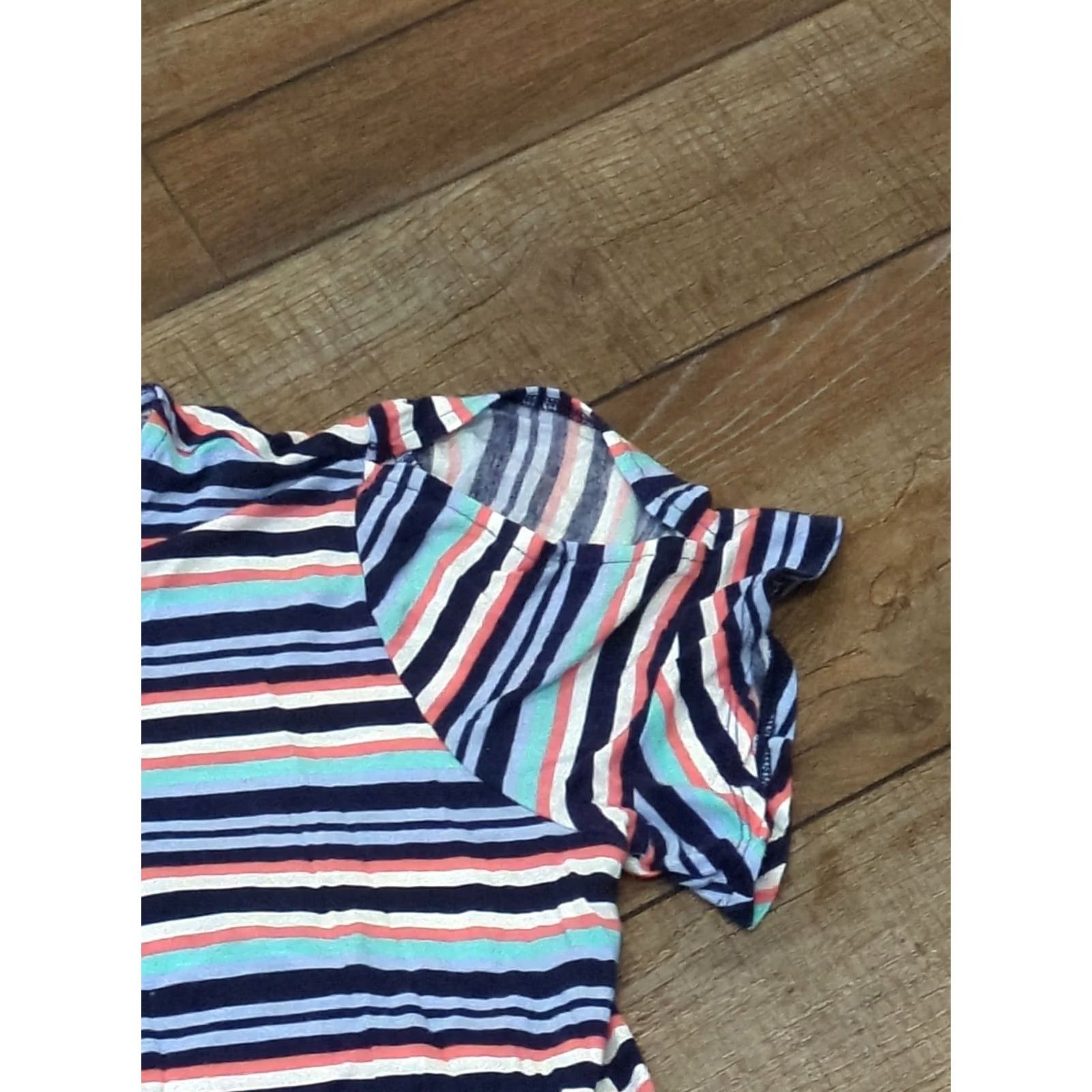 Jones New York Jones New York Signature Womens Striped Cold Shoulder Knit Top XL Crew Neck Short Sleeve Blouse Multicolor Knit Size XL / US 12-14 / IT 48-50 - 5 Thumbnail
