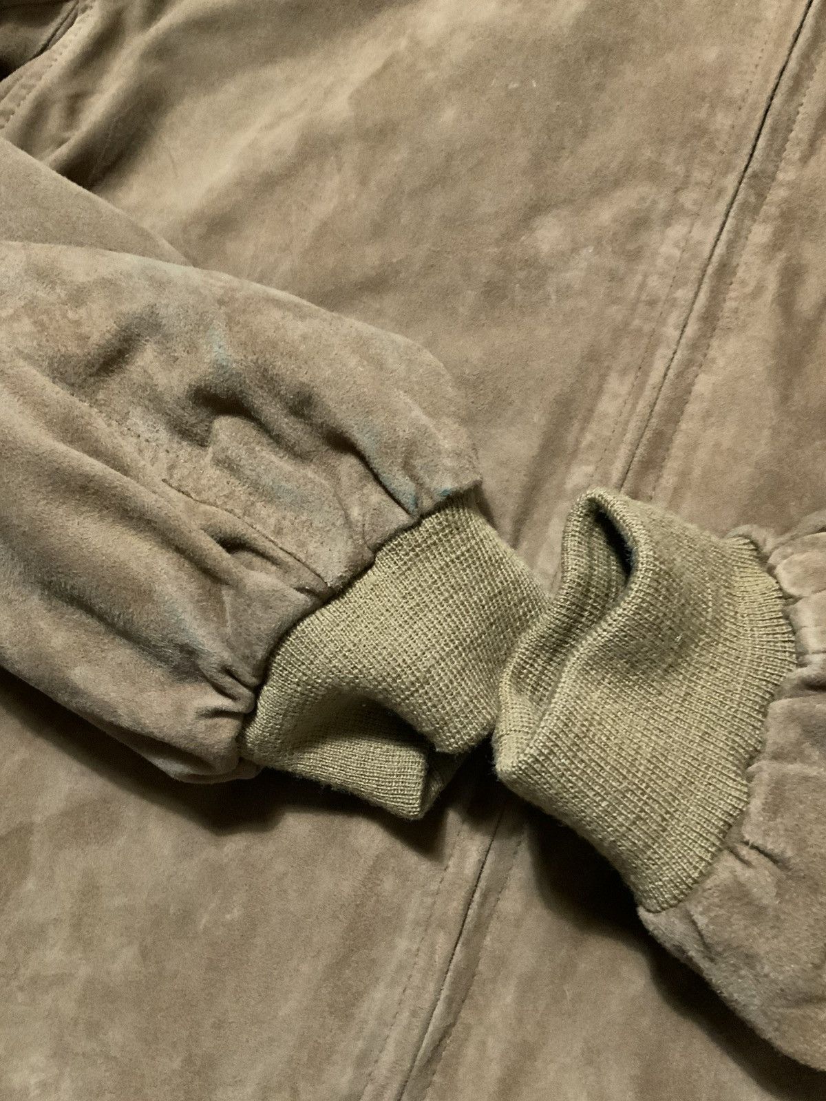 Golden Bear × Vintage Vintage Golden Bear Suede Leather Cognac Zip Bomber Jacket Size US XL / EU 56 / 4 - 5 Thumbnail