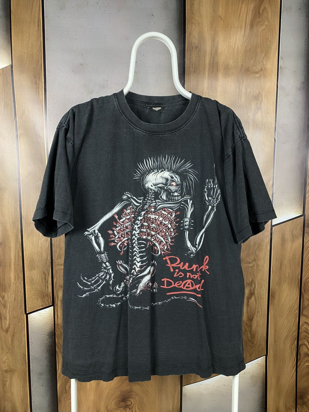 Band Tees 💀Vintage 90s T-Shirt Punk Is Not Dead Punk Rock VTG Tee💀 Size US XL / EU 56 / 4 - 1 Thumbnail