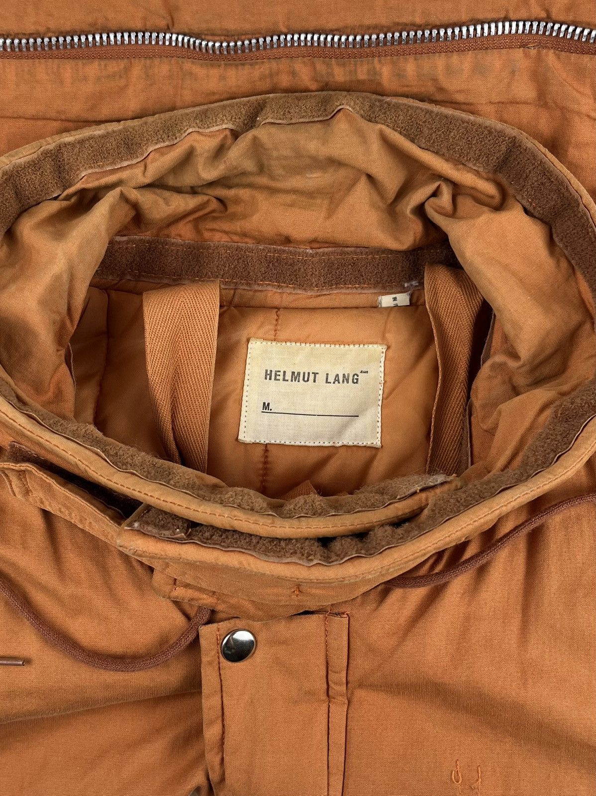 AW99 Helmut Lang Fur Astro Biker Jacket Runway Iron Orange