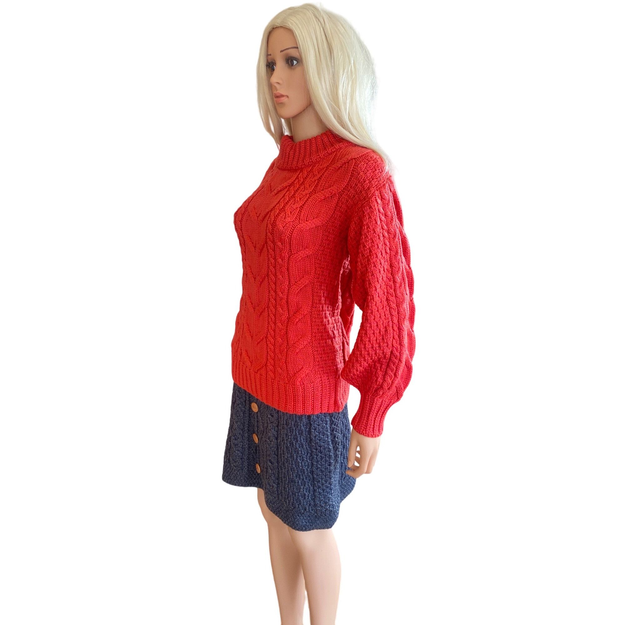 Designer NWT Aran M‎erino Mini Skirt Charcoal Gray Women's Large MSRP Size 34" / US 12 / IT 48 - 14 Thumbnail
